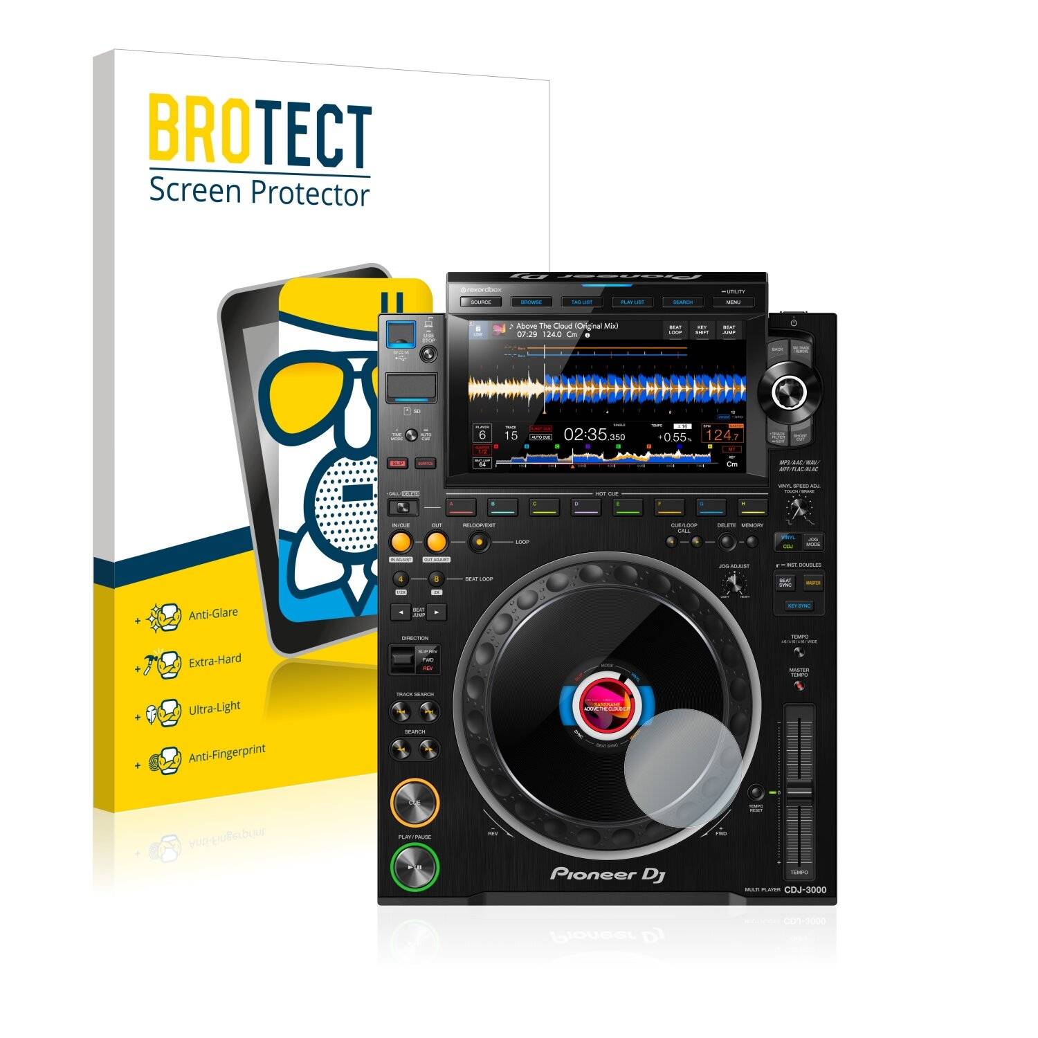 BROTECT AirGlass Matte Schutzglas Folie für Pioneer CDJ 3000