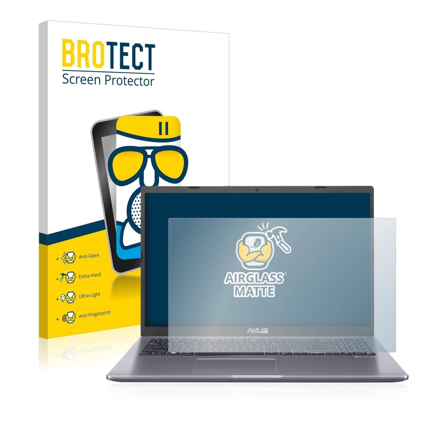 BROTECT AirGlass Matte Schutzglas Folie für Asus VivoBook 15