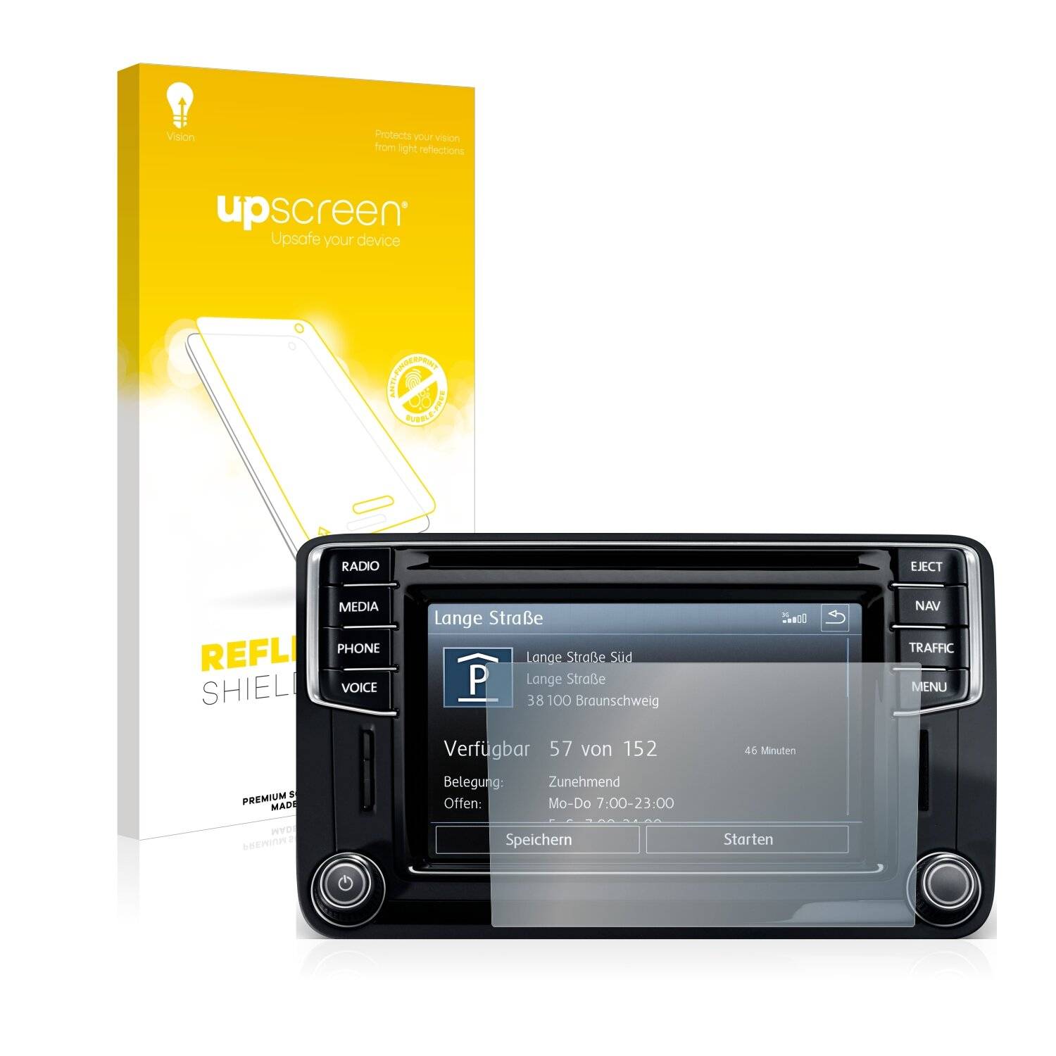 upscreen Reflection Shield Matte Premium Displayschutzfolie für Volkswagen Jetta 2015