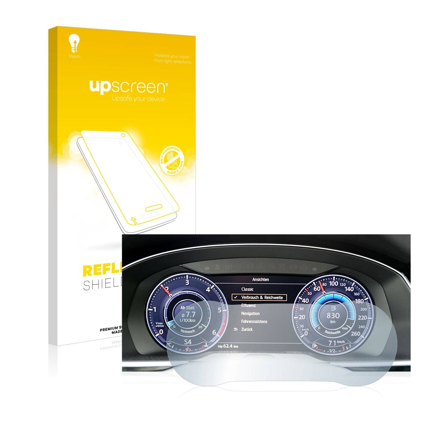 upscreen Reflection Shield Matte Premium Displayschutzfolie für Volkswagen Passat Active