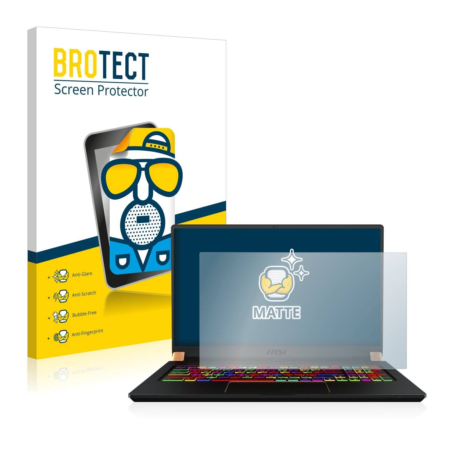 BROTECT Matte Displayschutzfolie für MSI GS75 10SFS-225 - Entspiegelt,