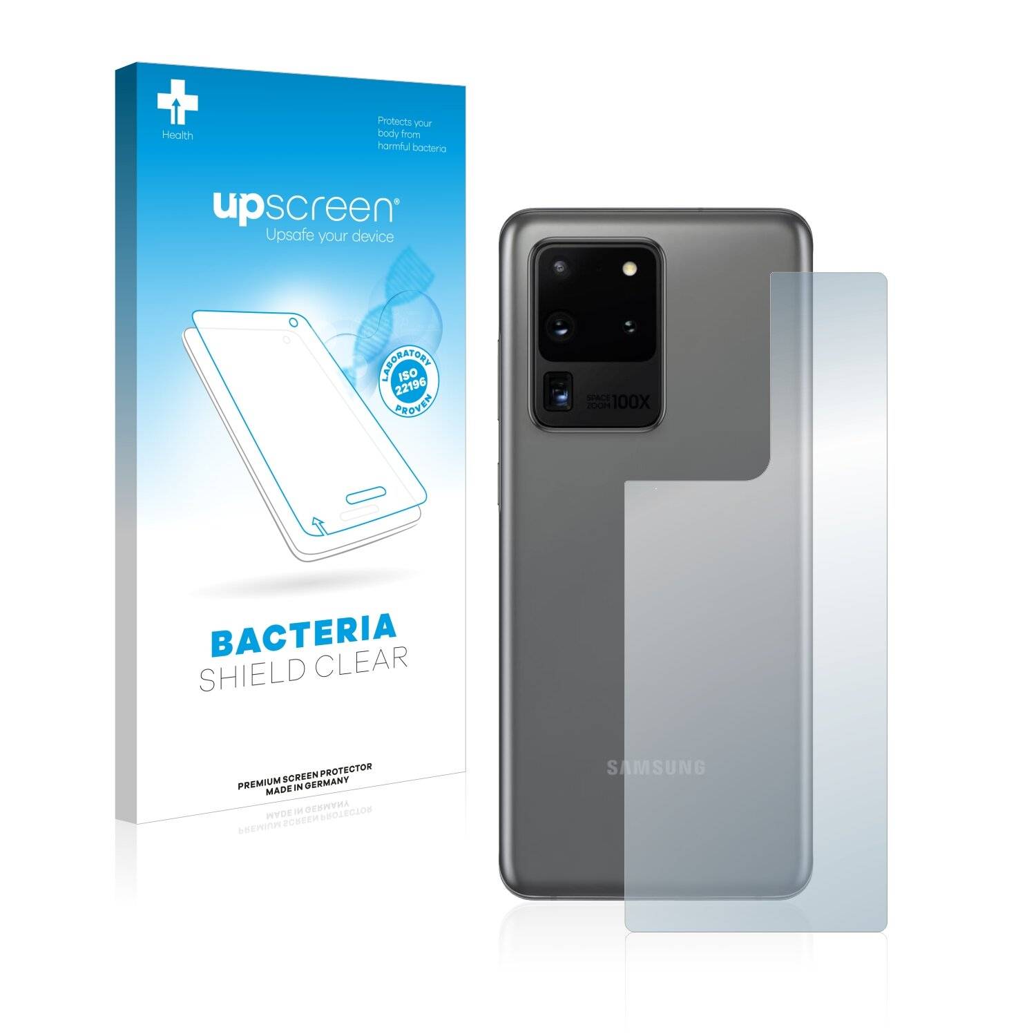 upscreen Bacteria Shield Clear Premium Antibakterielle Displayschutzfolie für Samsung Galaxy