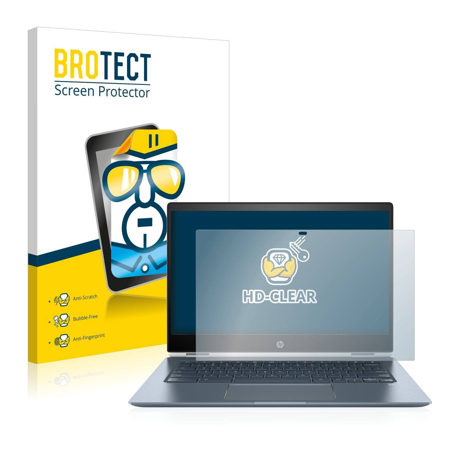 BROTECT HD-Clear Displayschutzfolie für HP Chromebook x360