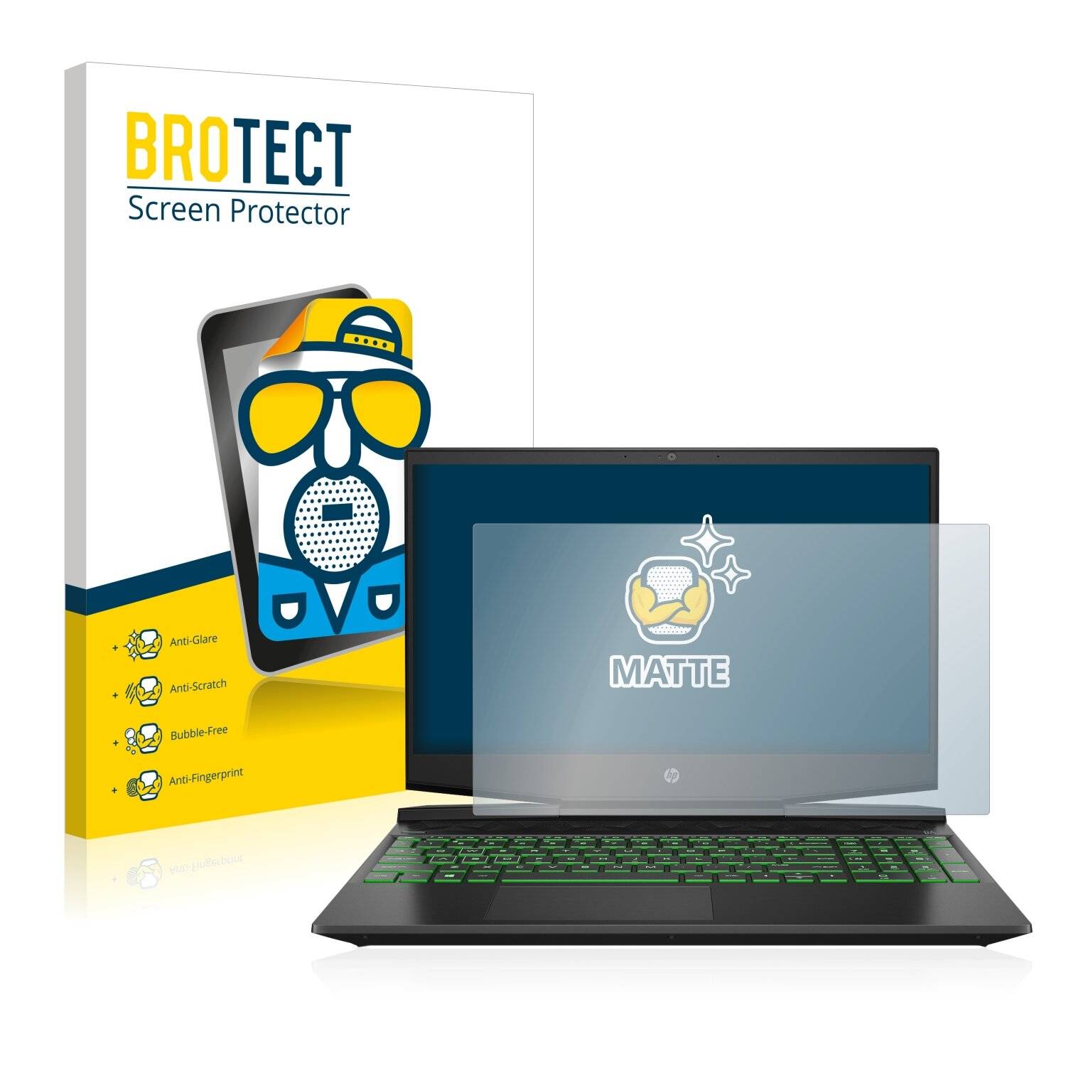 BROTECT Matte Displayschutzfolie für HP Pavilion 15-dk0156ng - Entspiegelt,