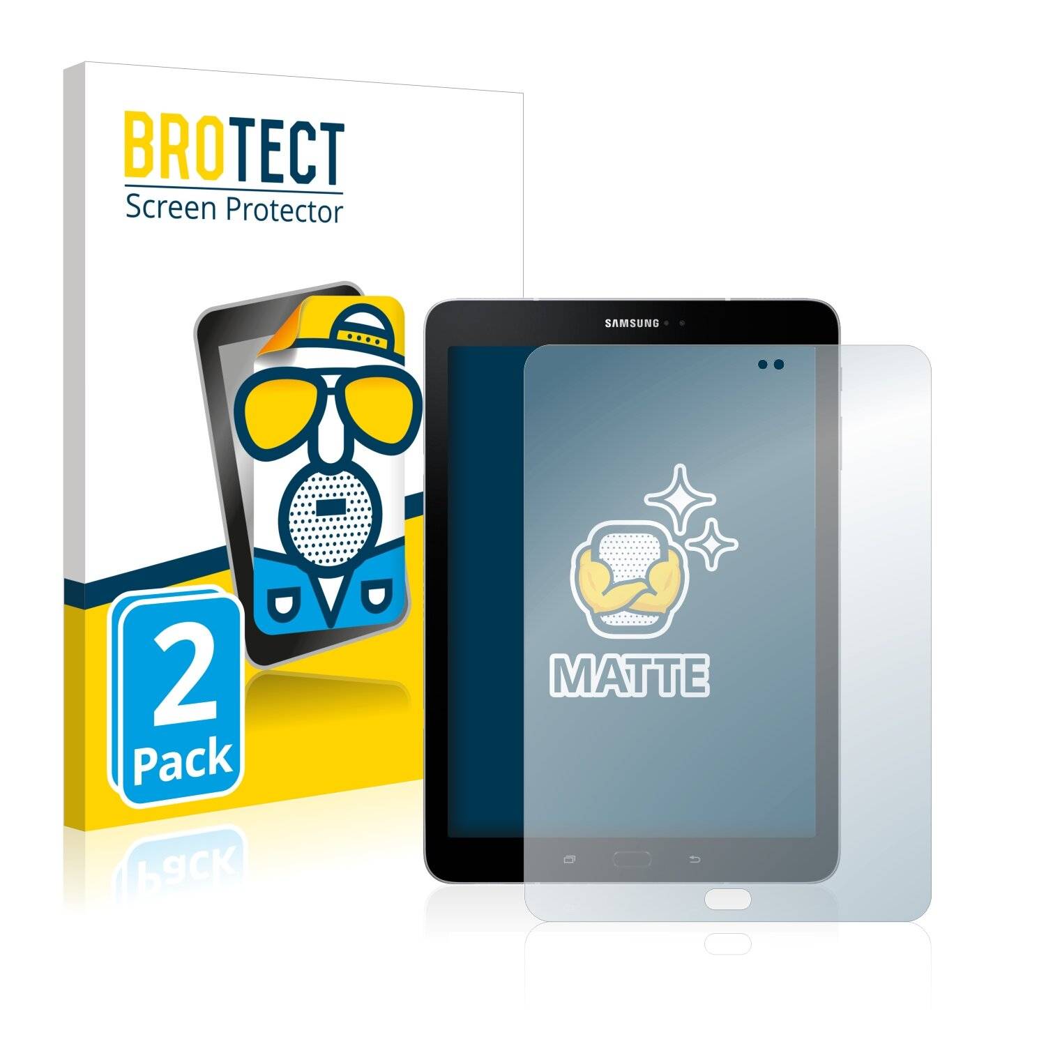 2x BROTECT Matte Displayschutzfolie für Samsung Galaxy Tab S3 LTE - Entspiegelt,