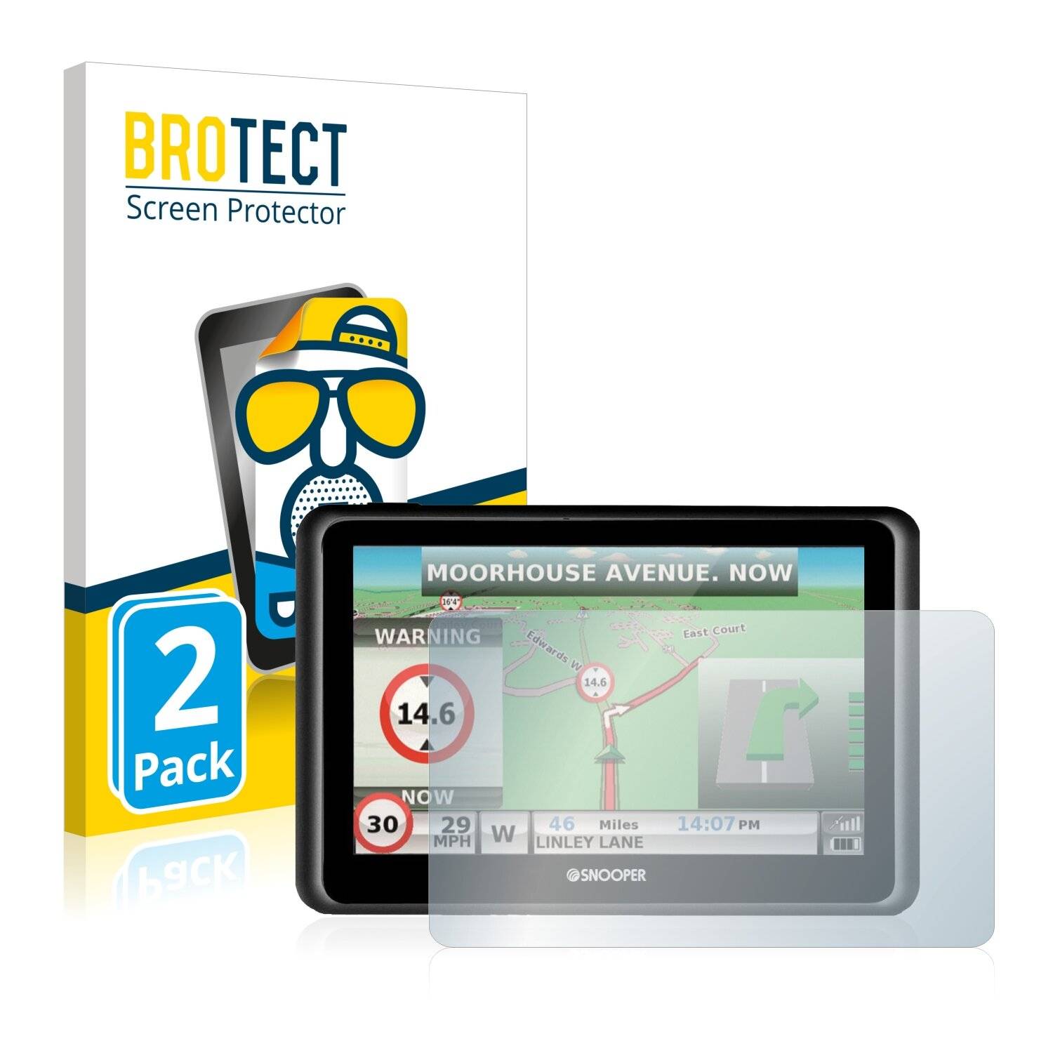 2x BROTECT Matte Displayschutzfolie für Snooper Truckmate S6900 - Entspiegelt,