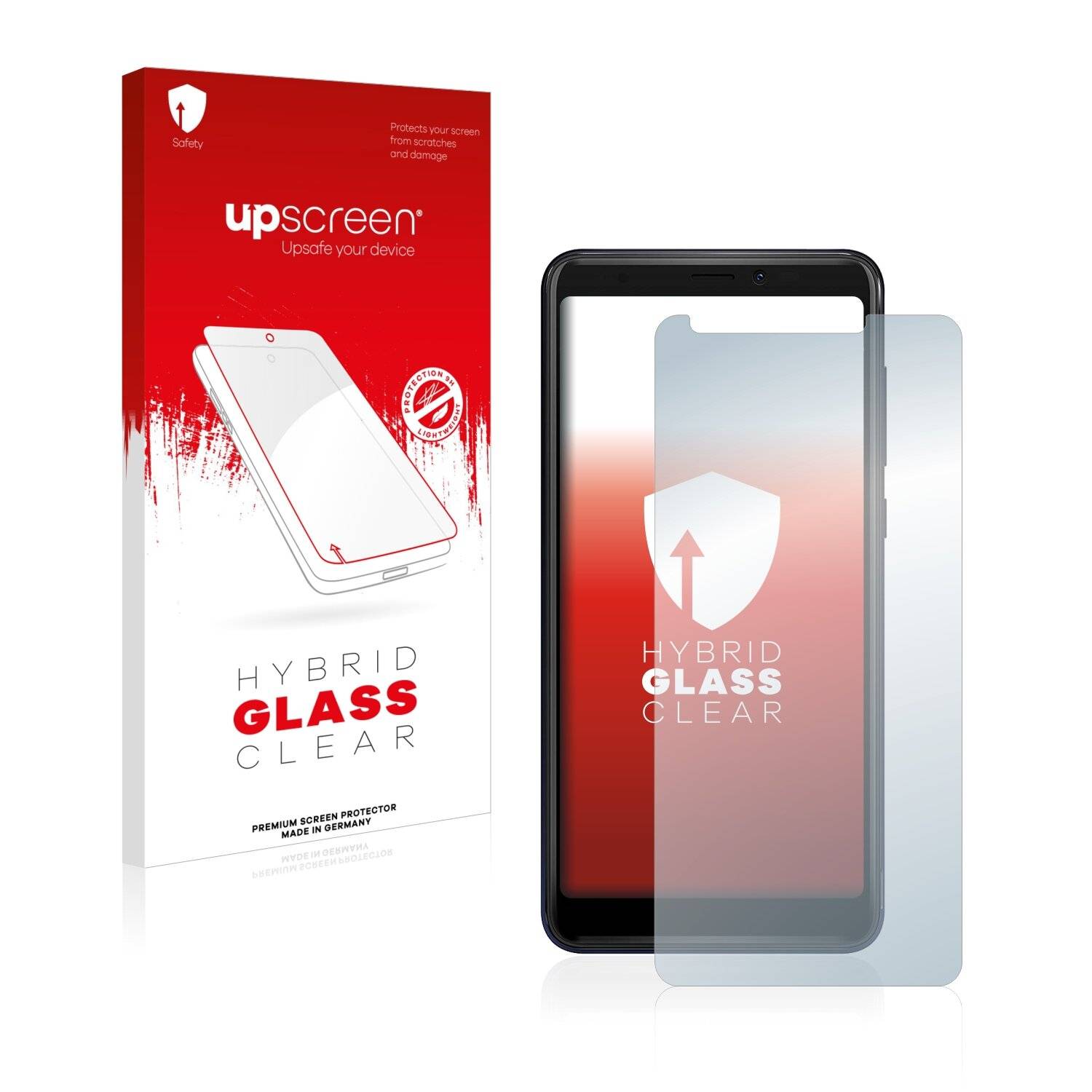 upscreen Hybrid Glass Clear Premium Schutzglas Folie für Wiko