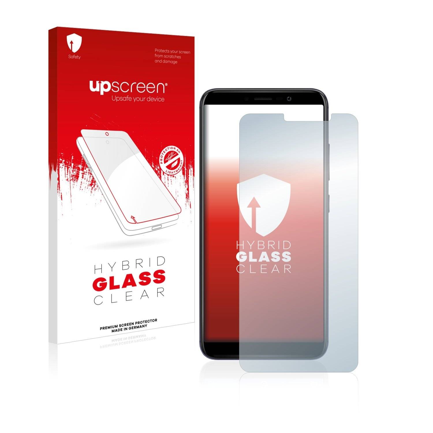 upscreen Hybrid Glass Clear Premium Schutzglas Folie für Wiko