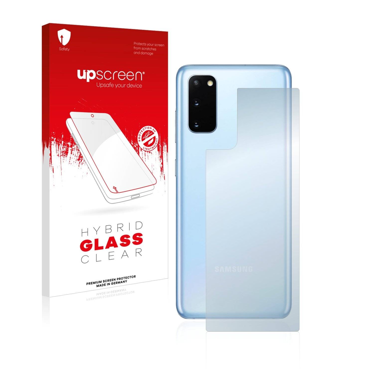 upscreen Hybrid Glass Clear Premium Schutzglas Folie für Samsung Galaxy S20