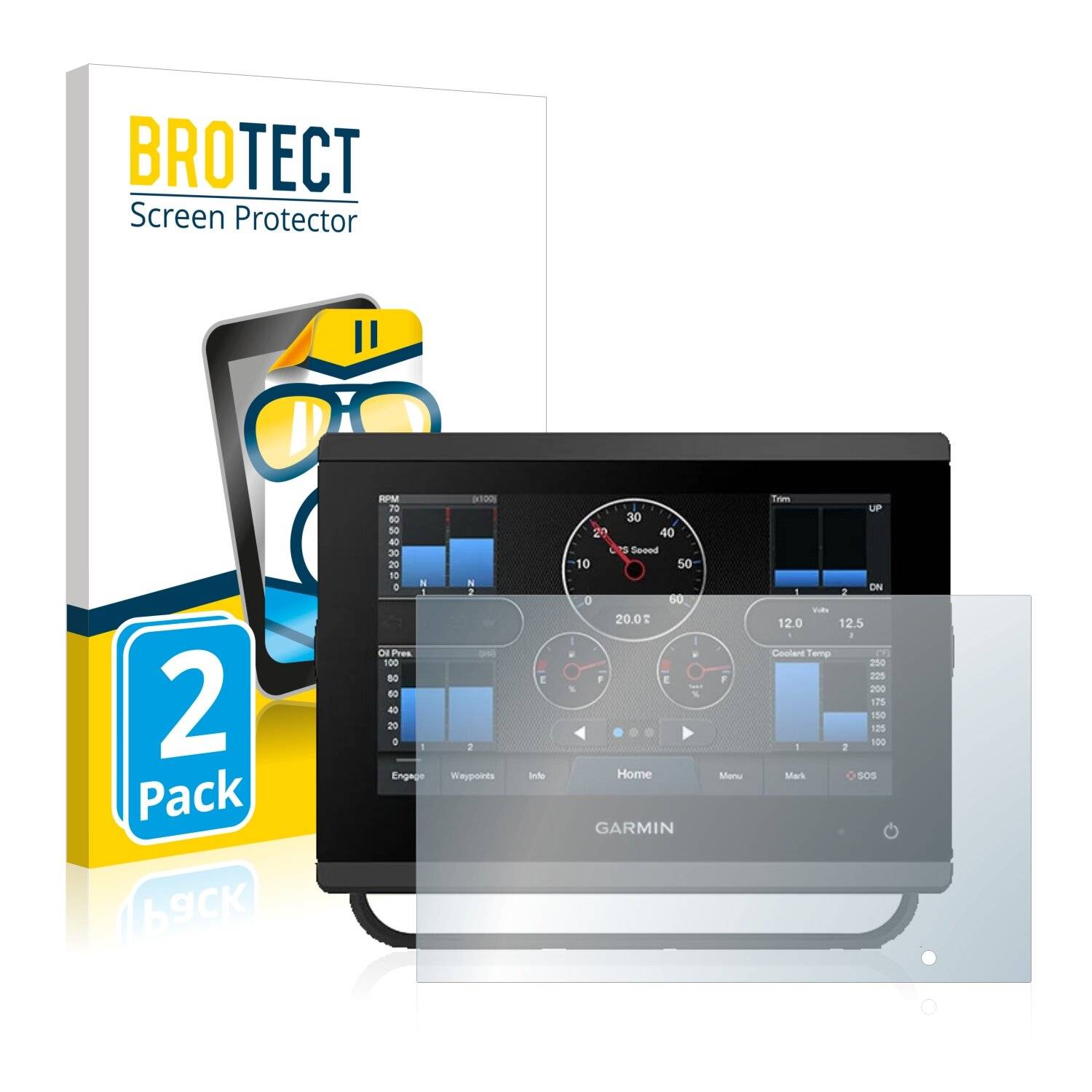 2x BROTECT HD-Clear Displayschutzfolie für Garmin GPSMAP