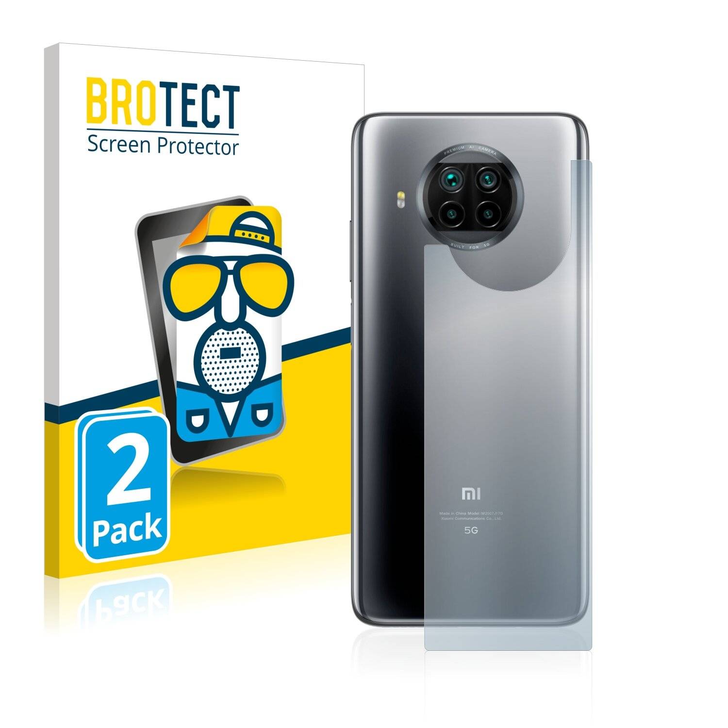 2x BROTECT Matte Displayschutzfolie für Xiaomi Mi 10T Lite (Rückseite) - Entspiegelt,