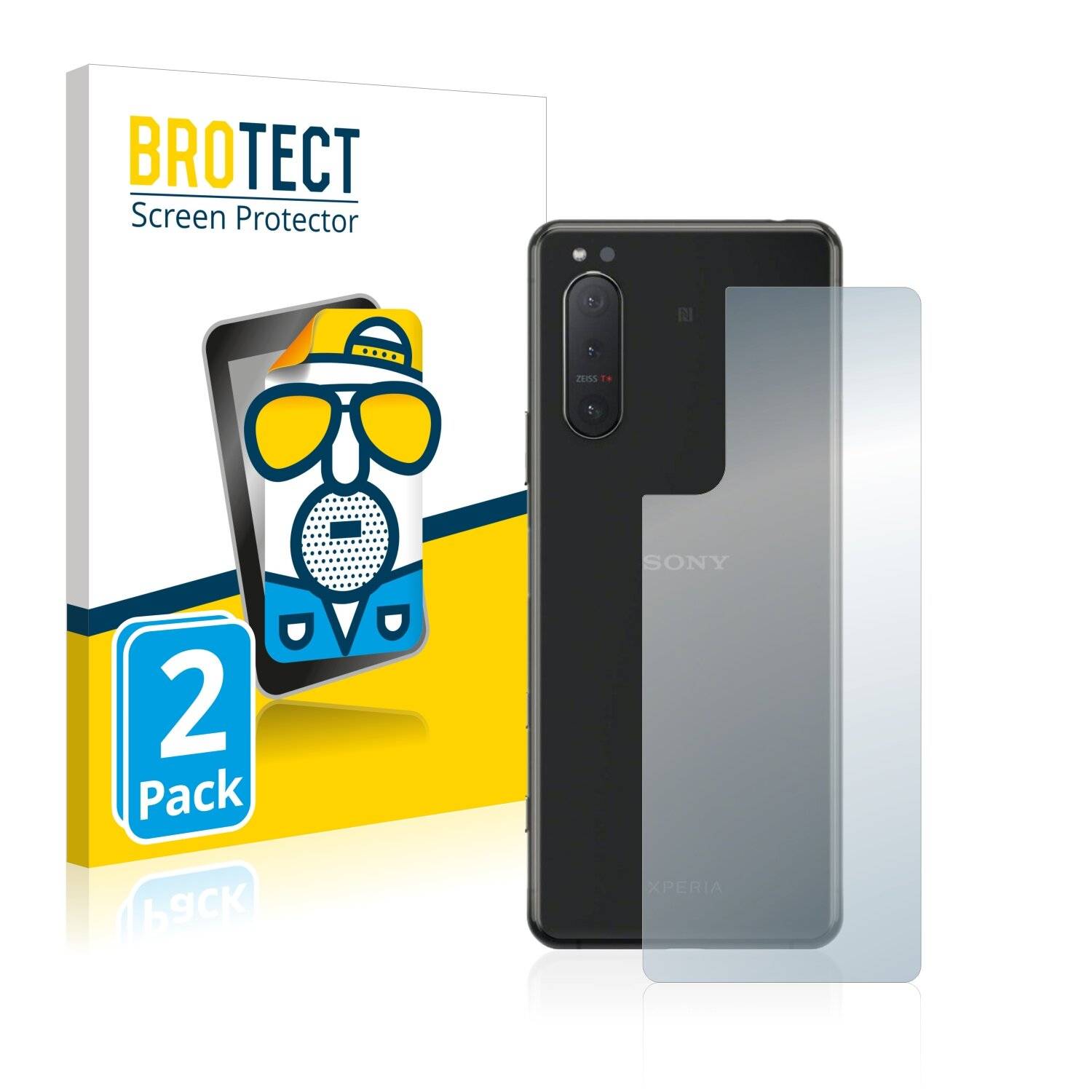 2x BROTECT Matte Displayschutzfolie für Sony Xperia 5 II (Rückseite) - Entspiegelt,