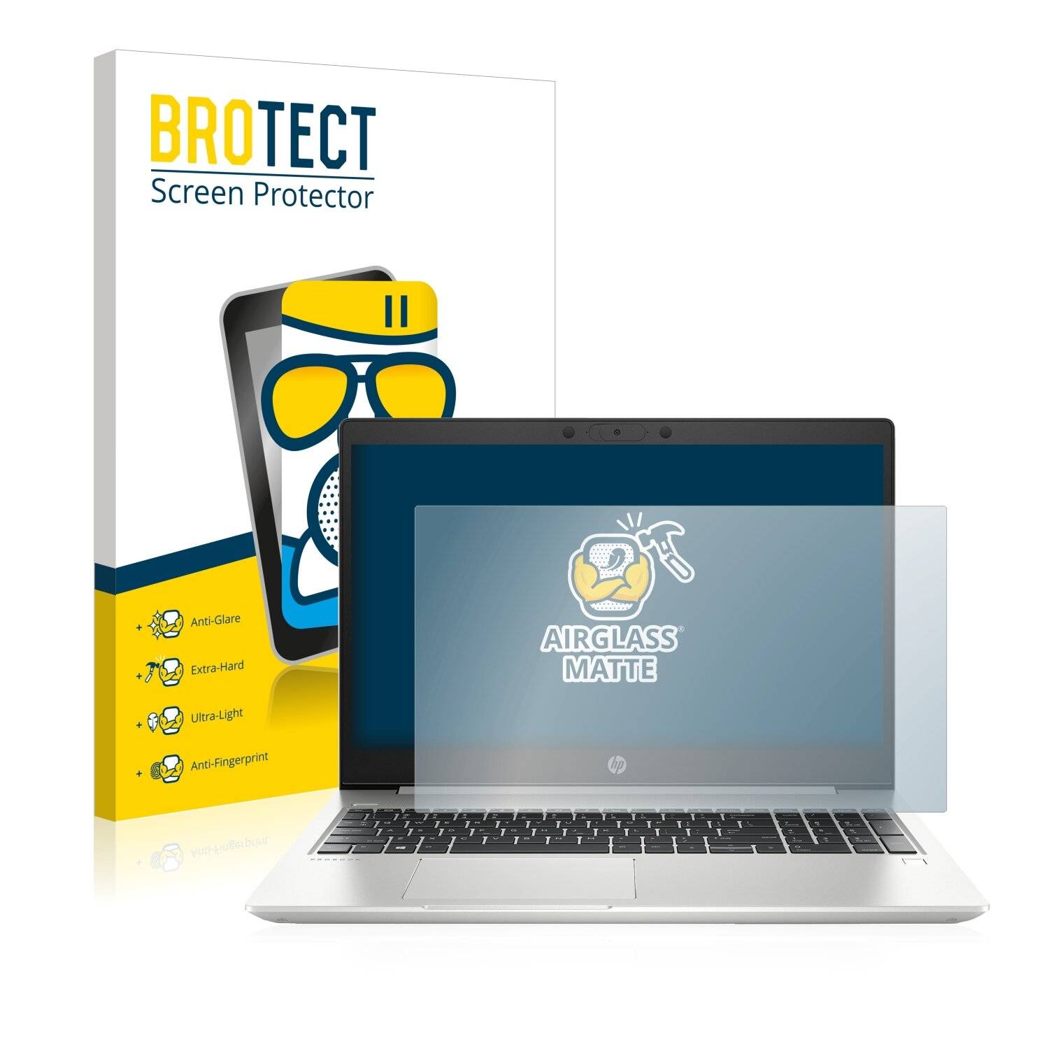 BROTECT AirGlass Matte Schutzglas Folie für HP ProBook 450