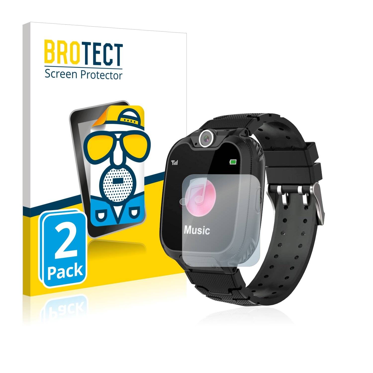 2x BROTECT Matte Displayschutzfolie für MeritSoar Childrens Smartwatch - Entspiegelt,