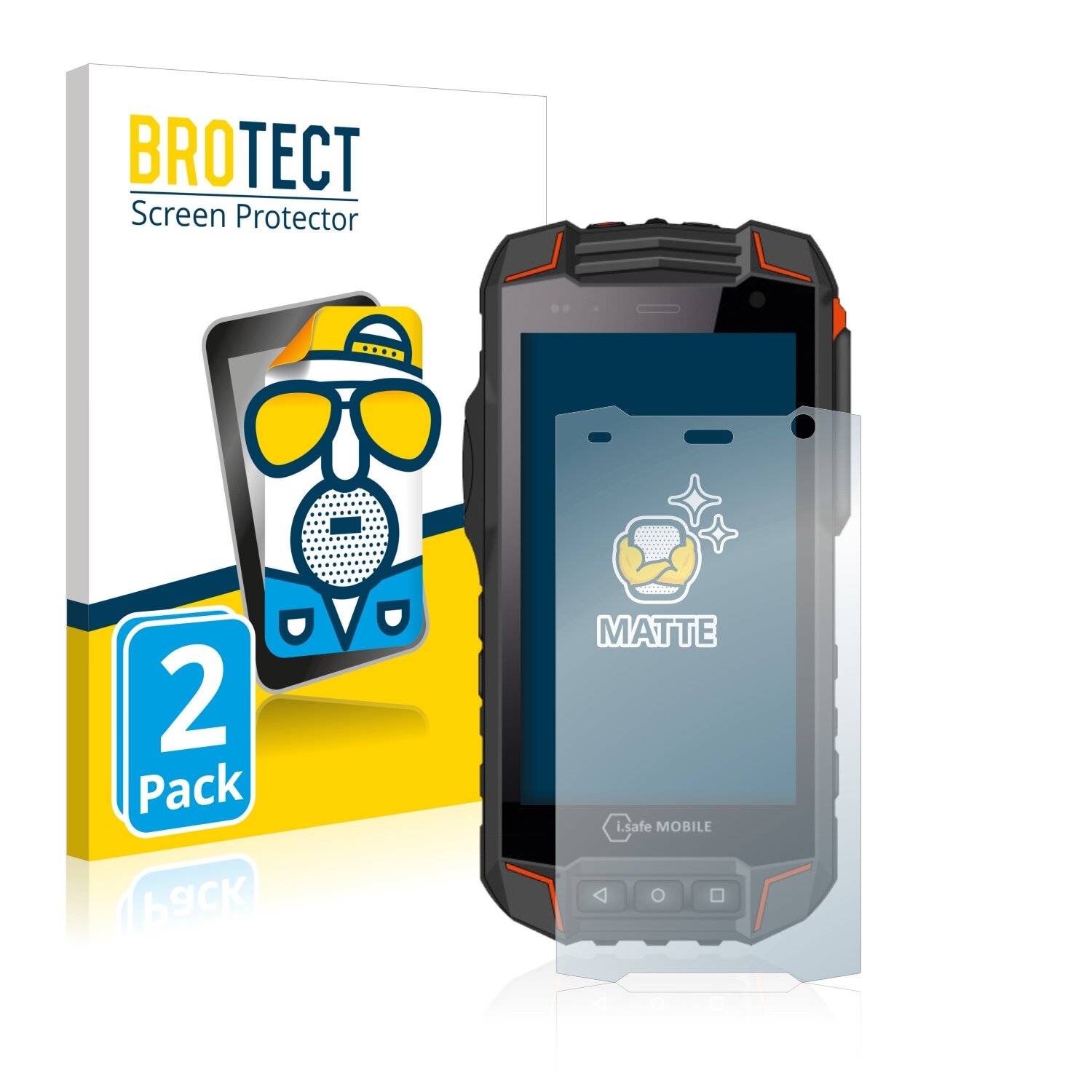 2x BROTECT Matte Displayschutzfolie für i.safe IS530.1 - Entspiegelt,