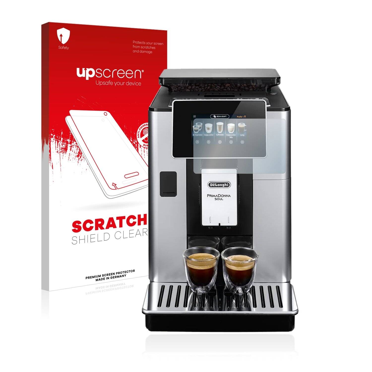 upscreen Scratch Shield Clear Premium Displayschutzfolie für DeLonghi PrimaDonna Soul