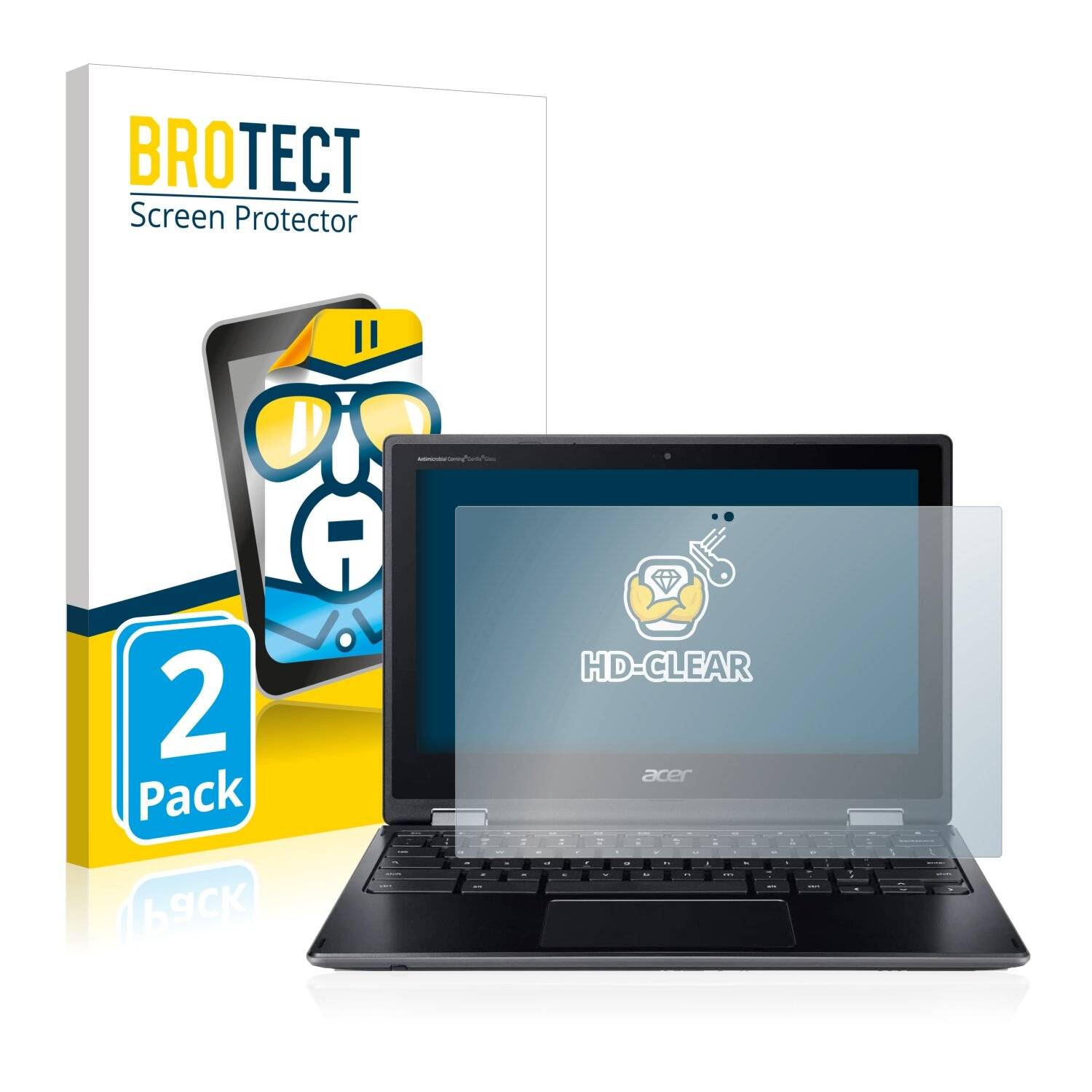 2x BROTECT HD-Clear Displayschutzfolie für Acer Chromebook Spin 511