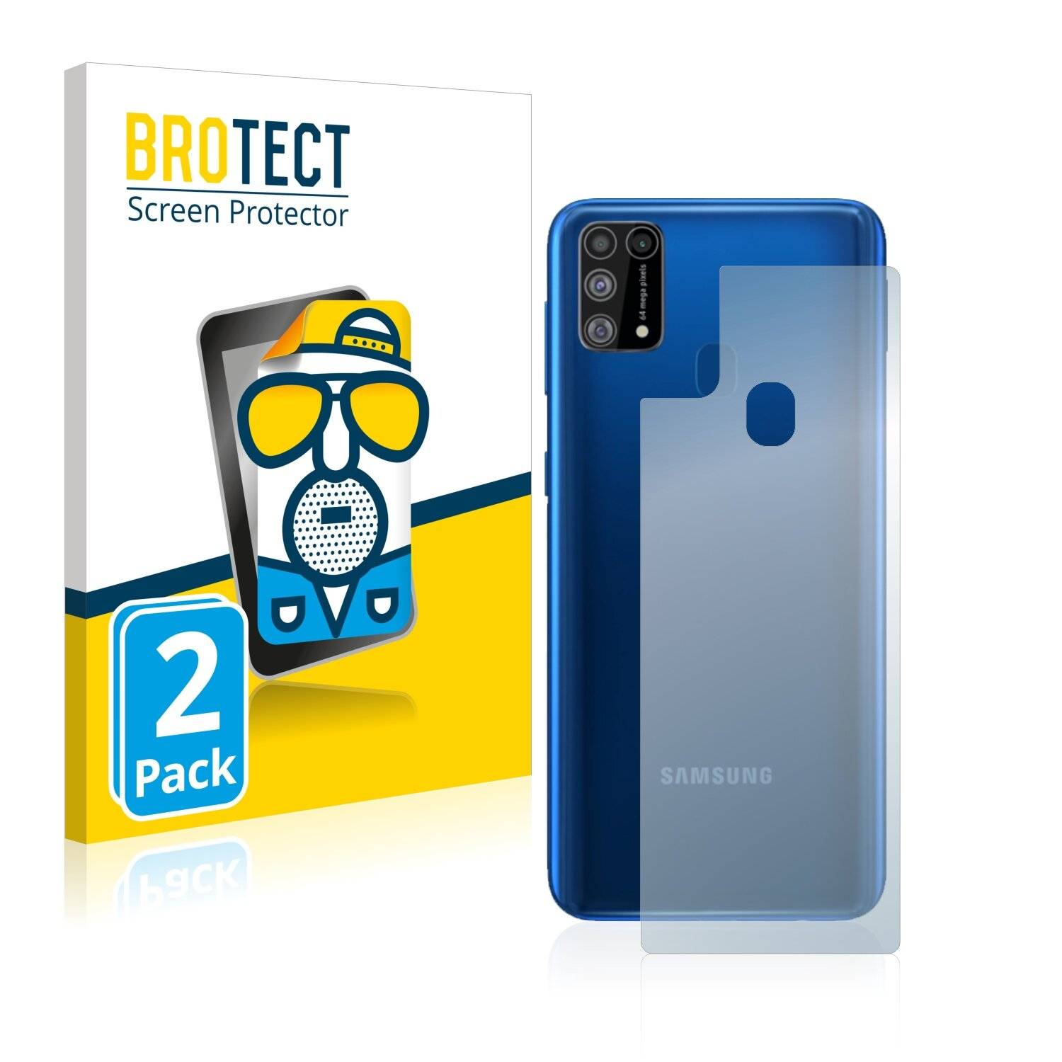 2x BROTECT Matte Displayschutzfolie für Samsung Galaxy M31 (Rückseite) - Entspiegelt,