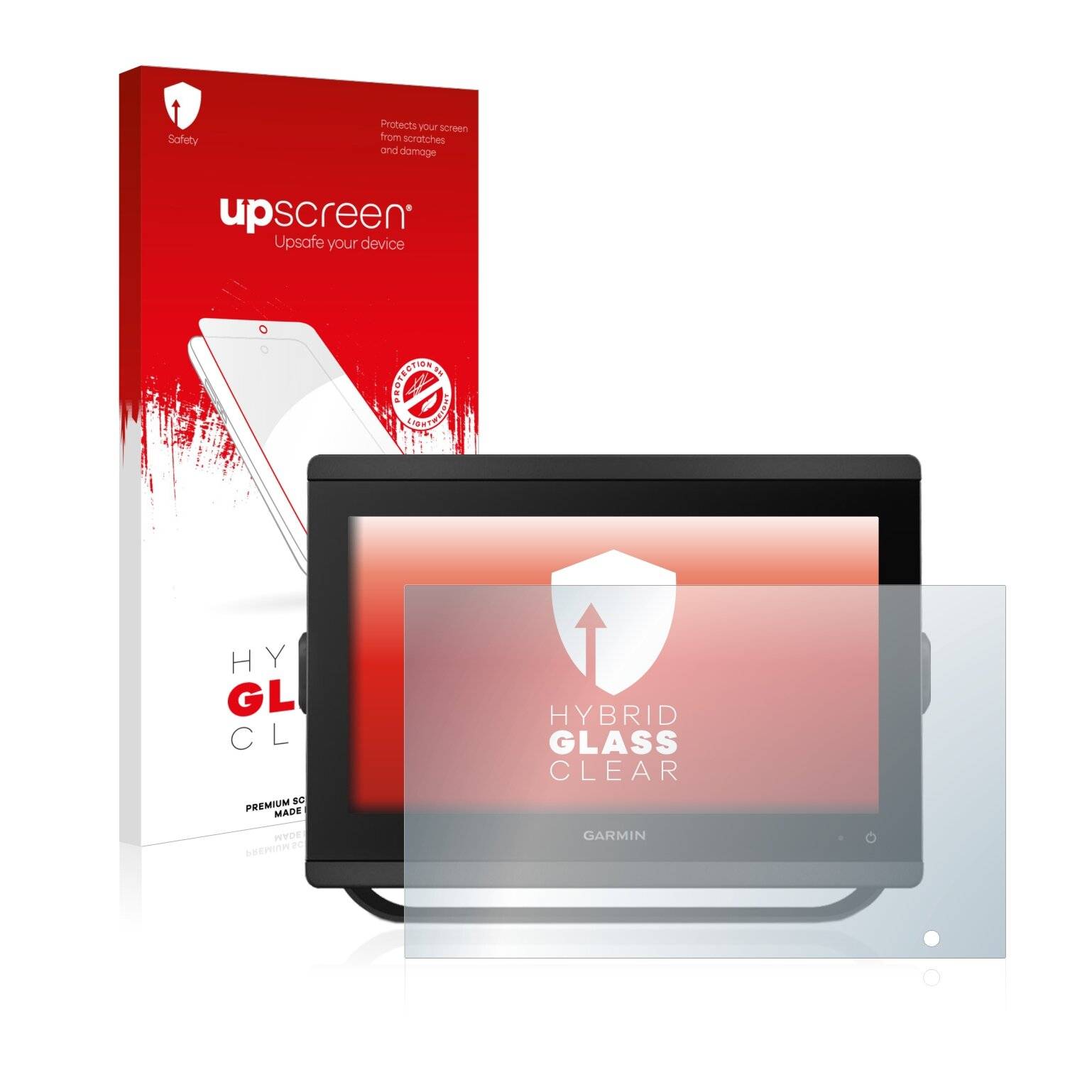 upscreen Hybrid Glass Clear Premium Schutzglas Folie für Garmin GPSMAP