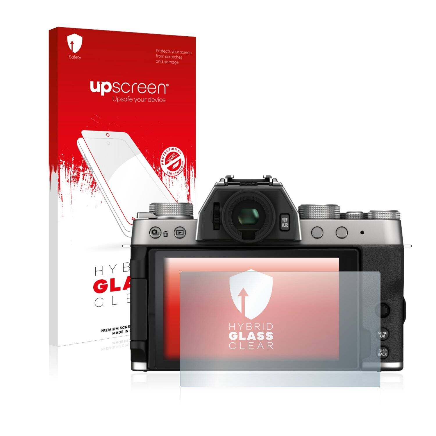 upscreen Hybrid Glass Clear Premium Schutzglas Folie für Fujifilm