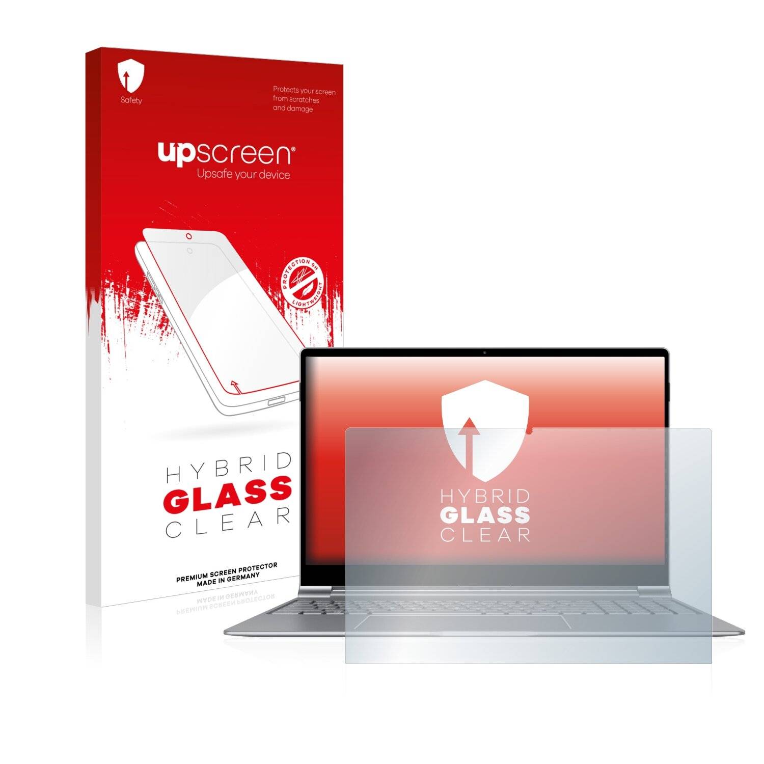 upscreen Hybrid Glass Clear Premium Schutzglas Folie für TrekStor Primebook