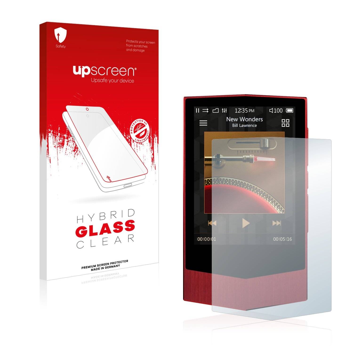 upscreen Hybrid Glass Clear Premium Schutzglas Folie für Cowon Plenue