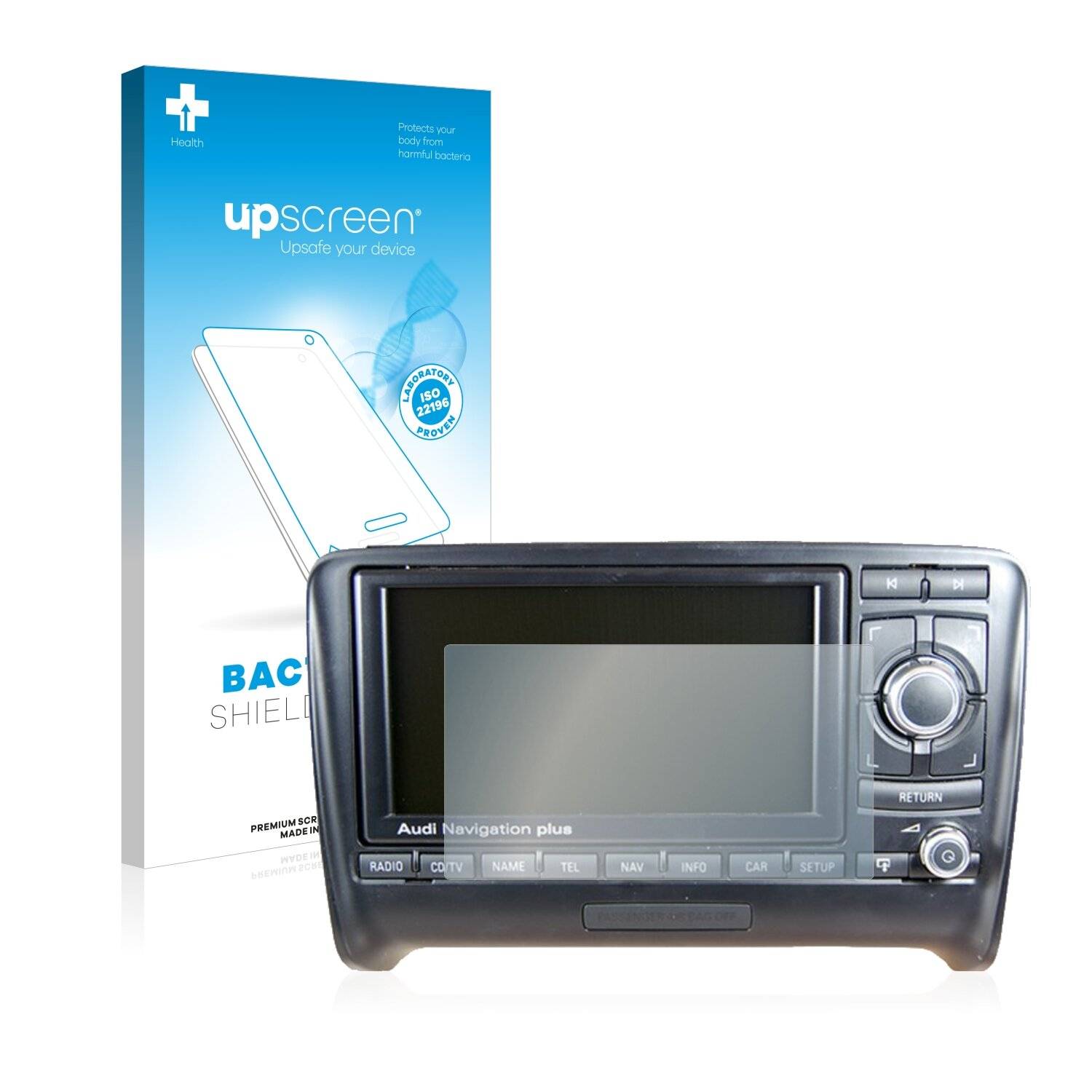 upscreen Bacteria Shield Clear Premium Antibakterielle Displayschutzfolie für Audi A4 8E