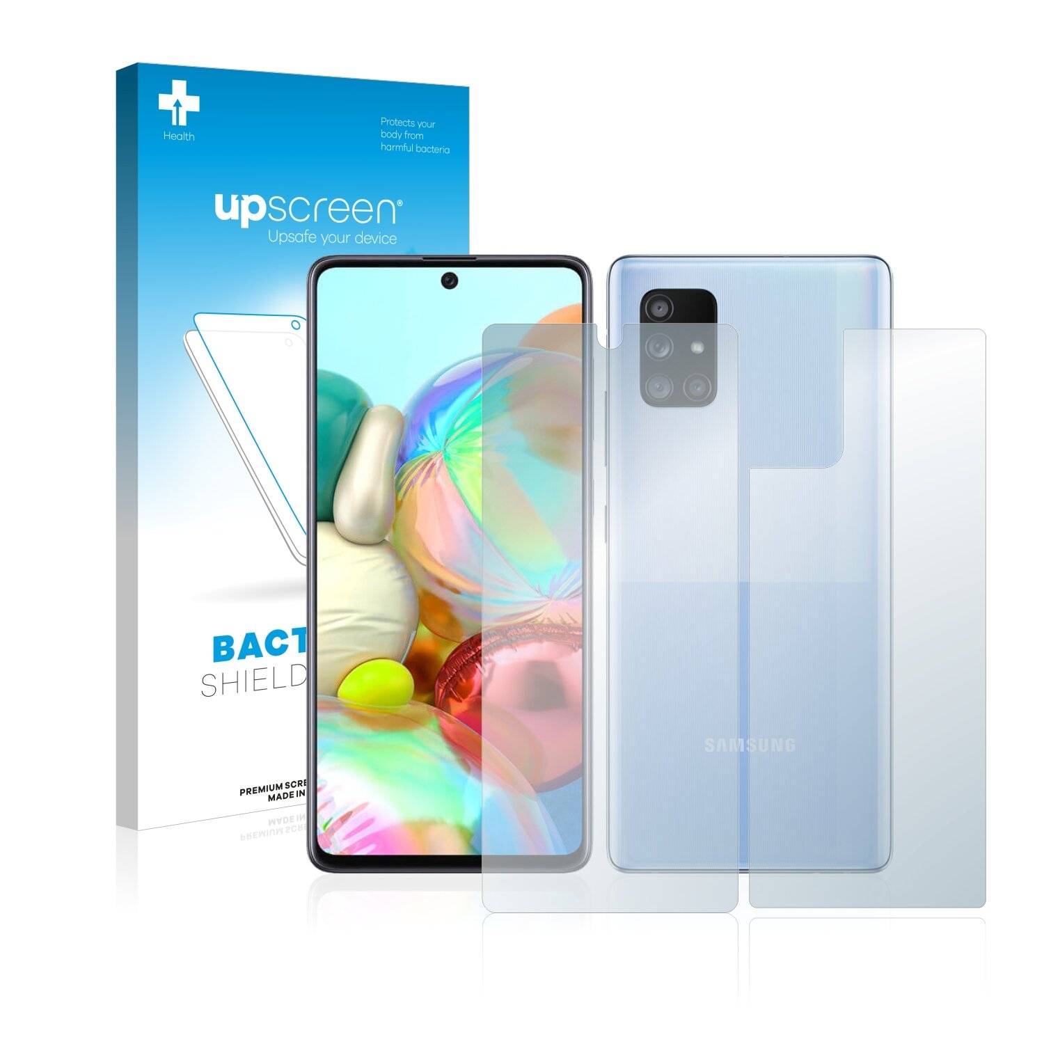 upscreen Bacteria Shield Clear Premium Antibakterielle Displayschutzfolie für Samsung Galaxy