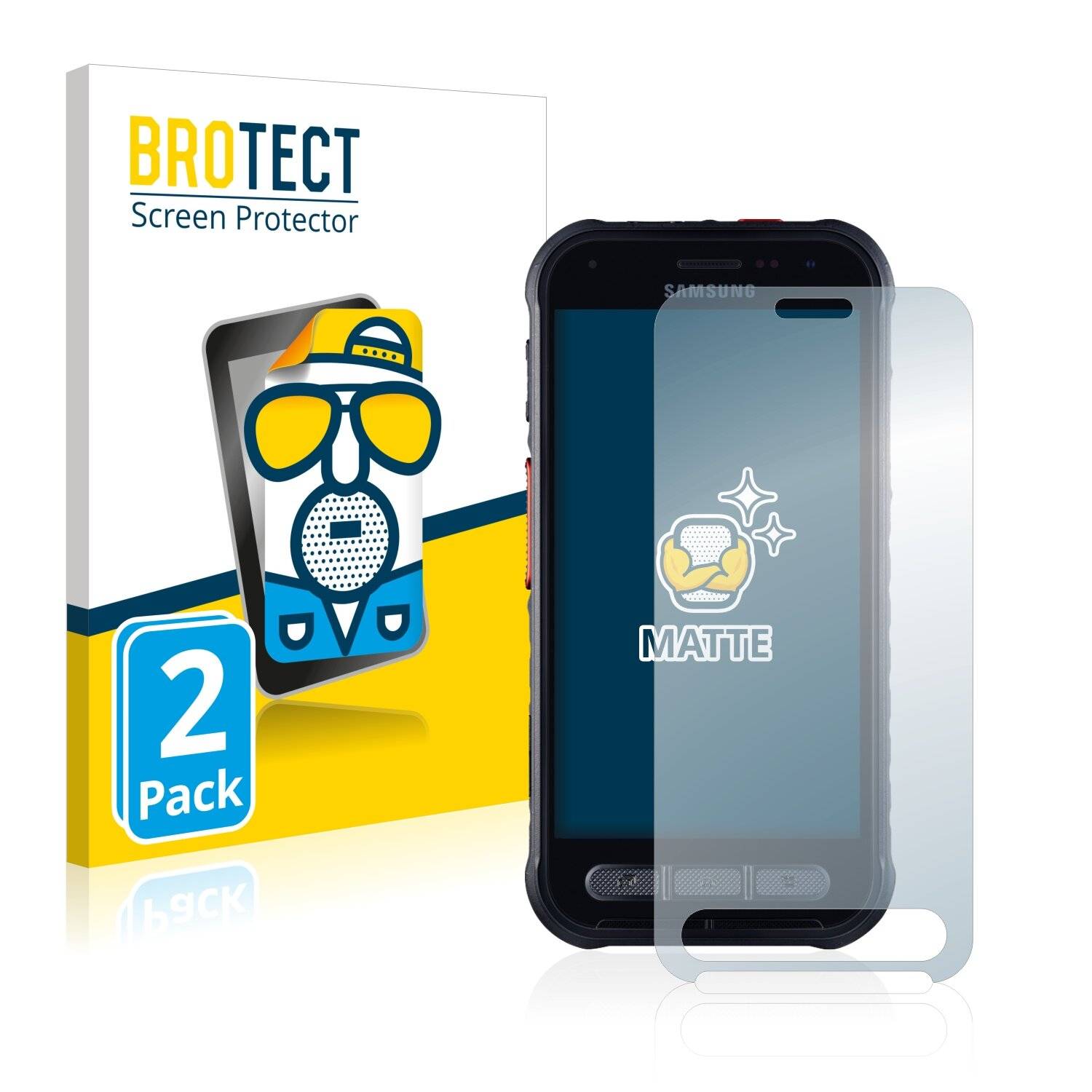 2x BROTECT Matte Displayschutzfolie für Samsung Galaxy Xcover FieldPro AT&T - Entspiegelt,