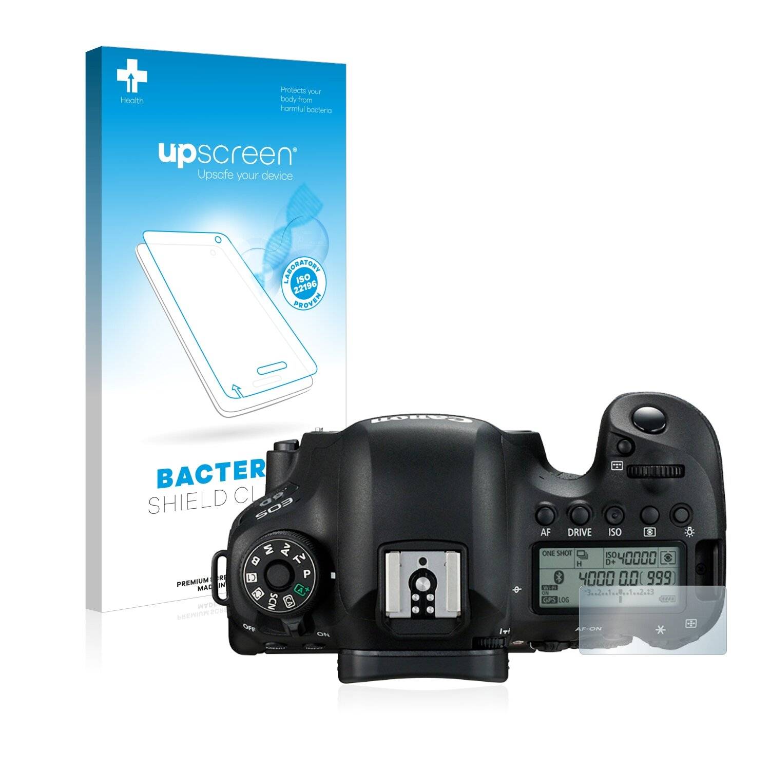 upscreen Bacteria Shield Clear Premium Antibakterielle Displayschutzfolie für Canon EOS 6D