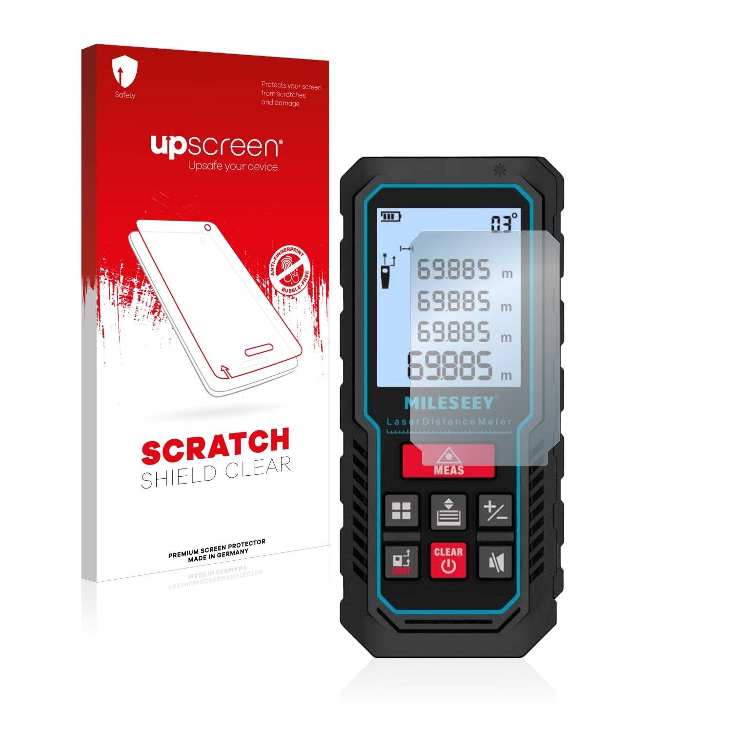 upscreen Scratch Shield Clear Premium Displayschutzfolie für Mileseey