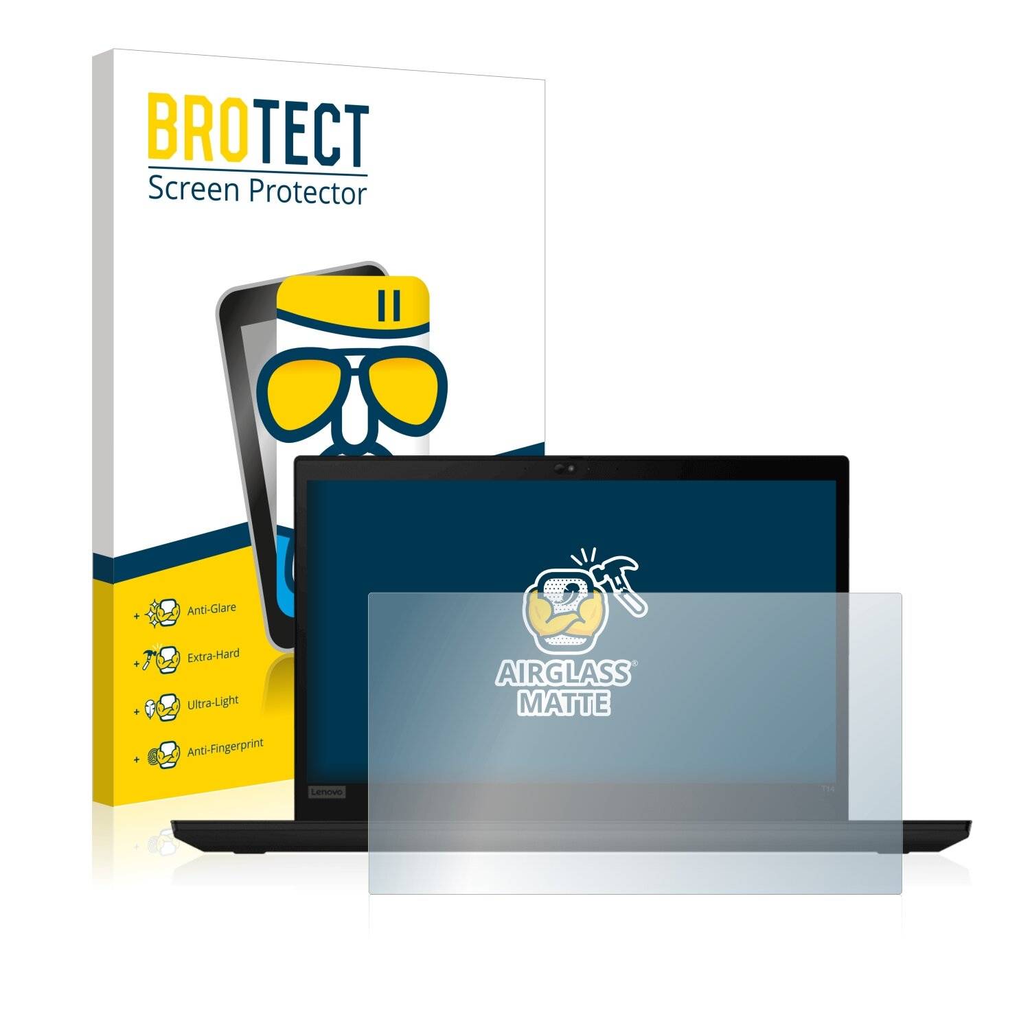 BROTECT AirGlass Matte Schutzglas Folie für Lenovo ThinkPad T15i Gen