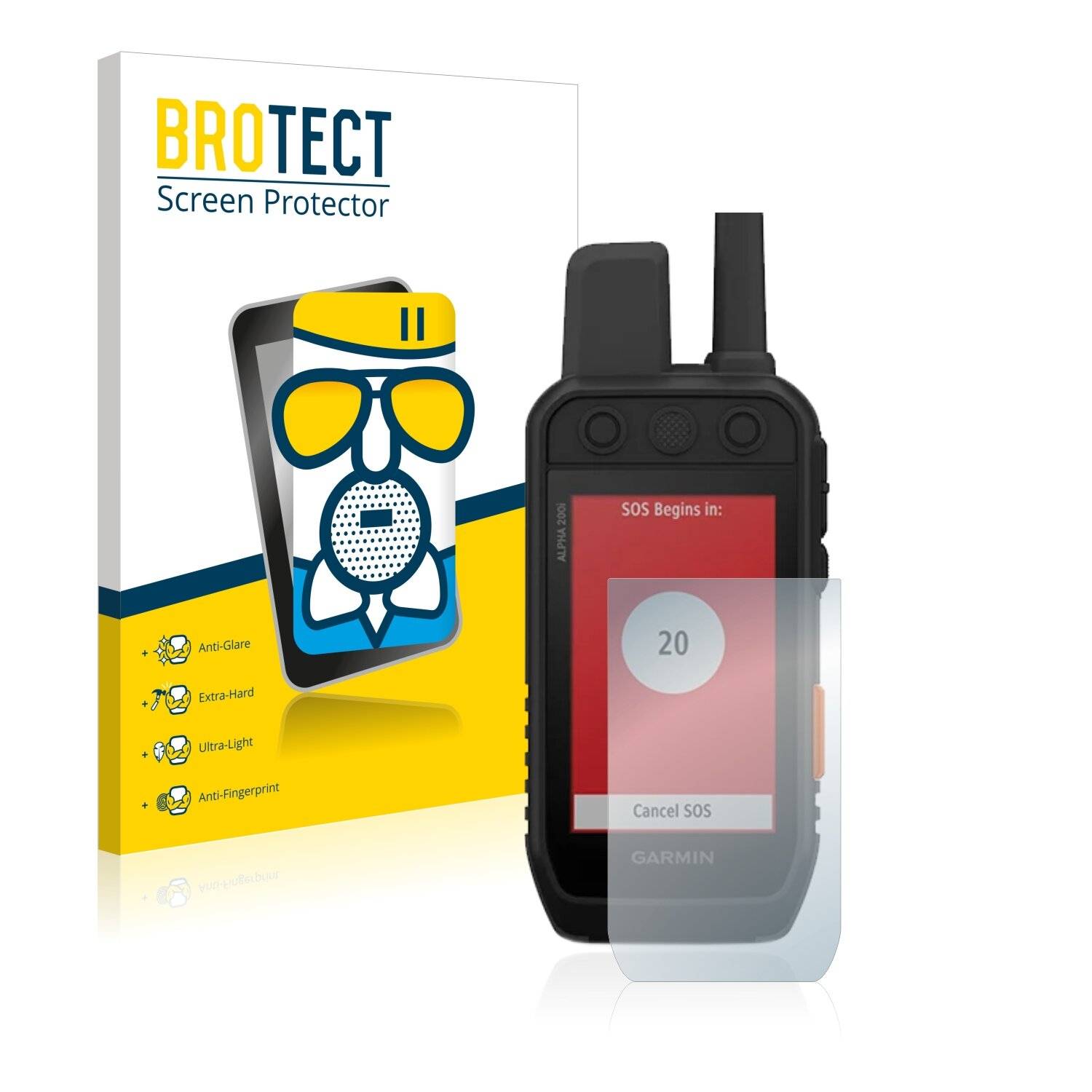 BROTECT AirGlass Matte Schutzglas Folie für Garmin Alpha 200i