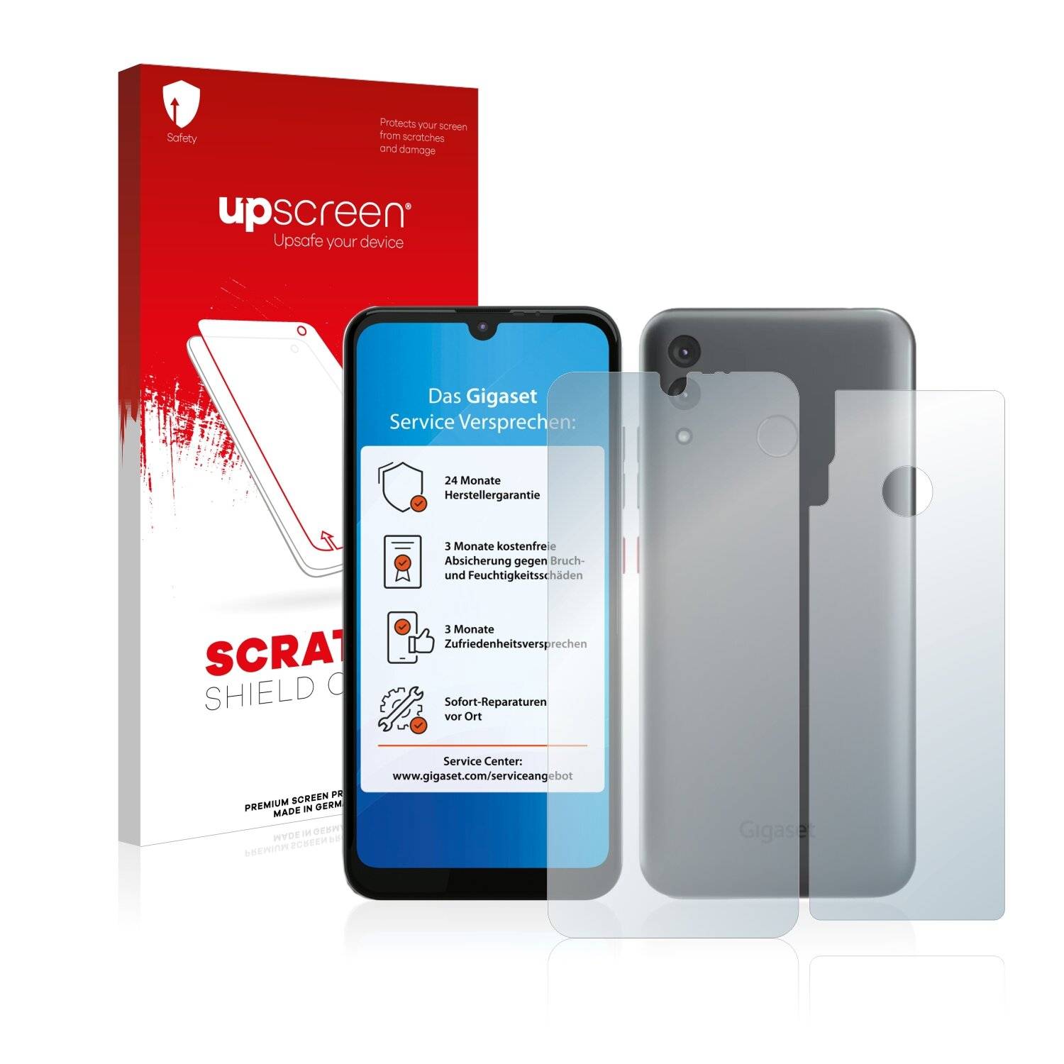 upscreen Scratch Shield Clear Premium Displayschutzfolie für Gigaset GS3 (Vorder +