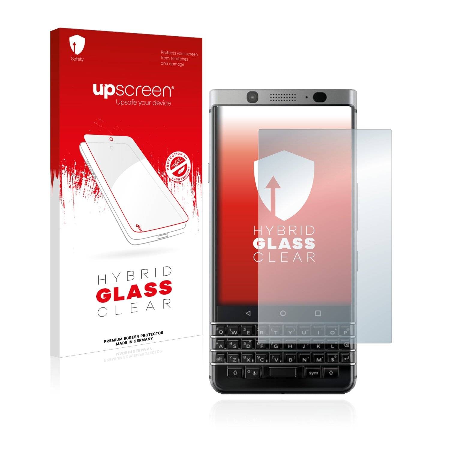 upscreen Hybrid Glass Clear Premium Schutzglas Folie für BlackBerry