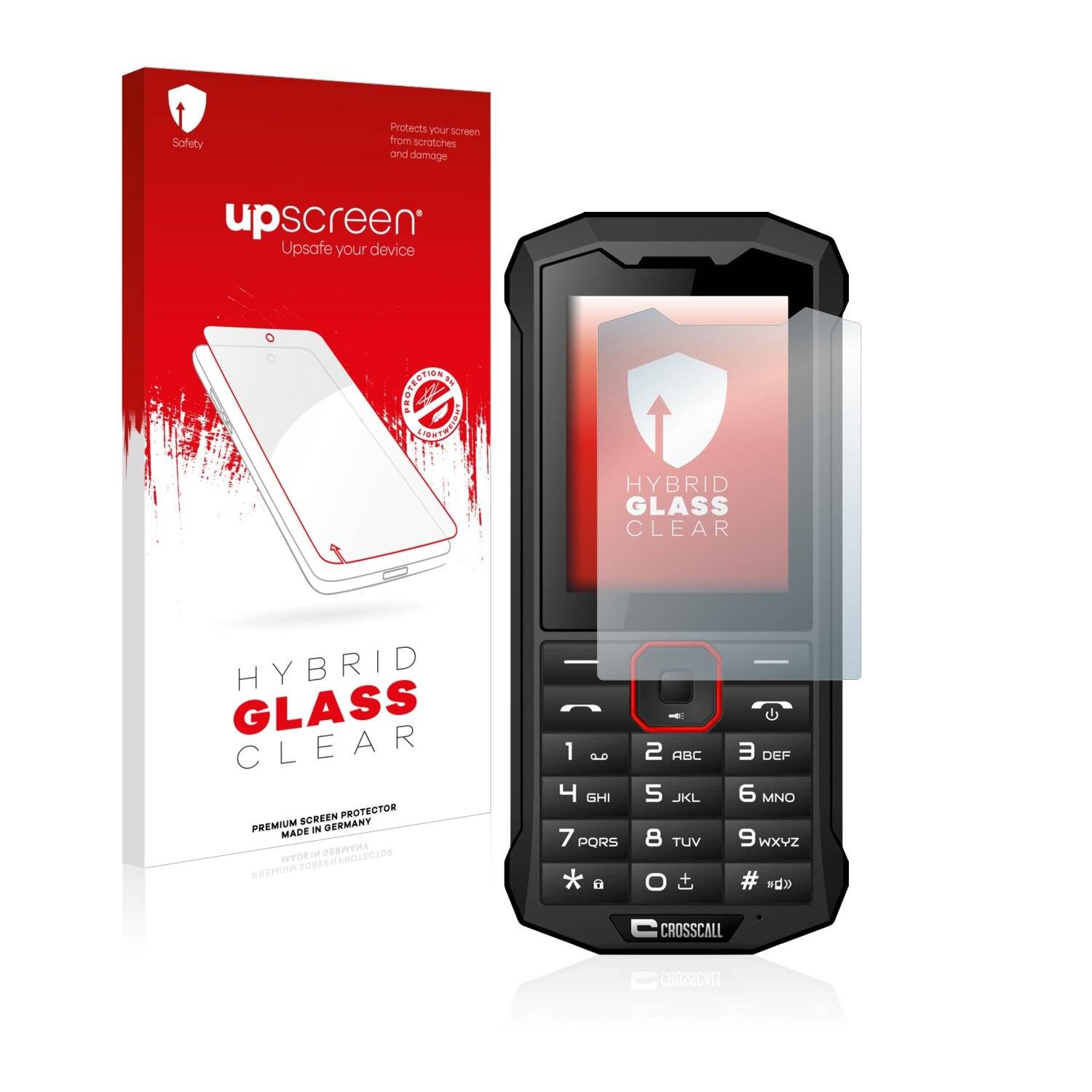 upscreen Hybrid Glass Clear Premium Schutzglas Folie für Crosscall Spider