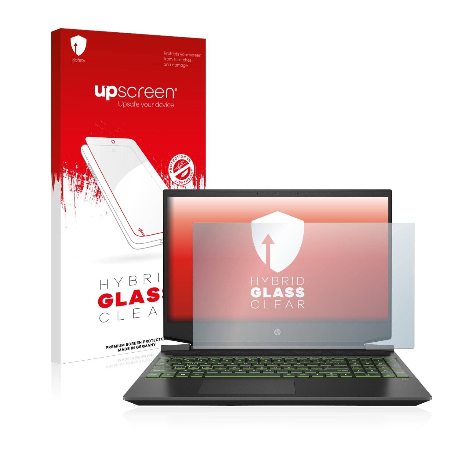 upscreen Hybrid Glass Clear Premium Schutzglas Folie für HP Pavilion