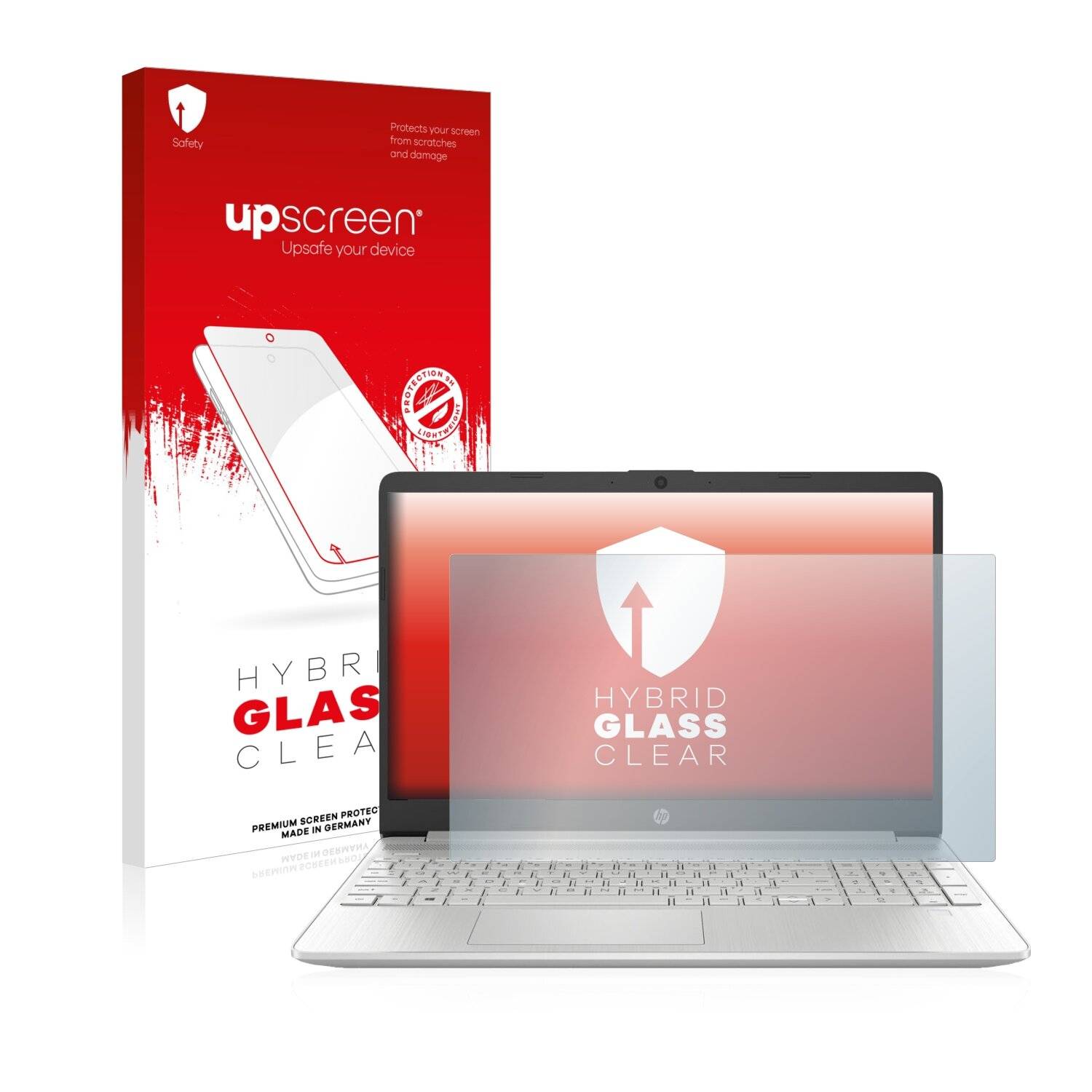 upscreen Hybrid Glass Clear Premium Schutzglas Folie für HP