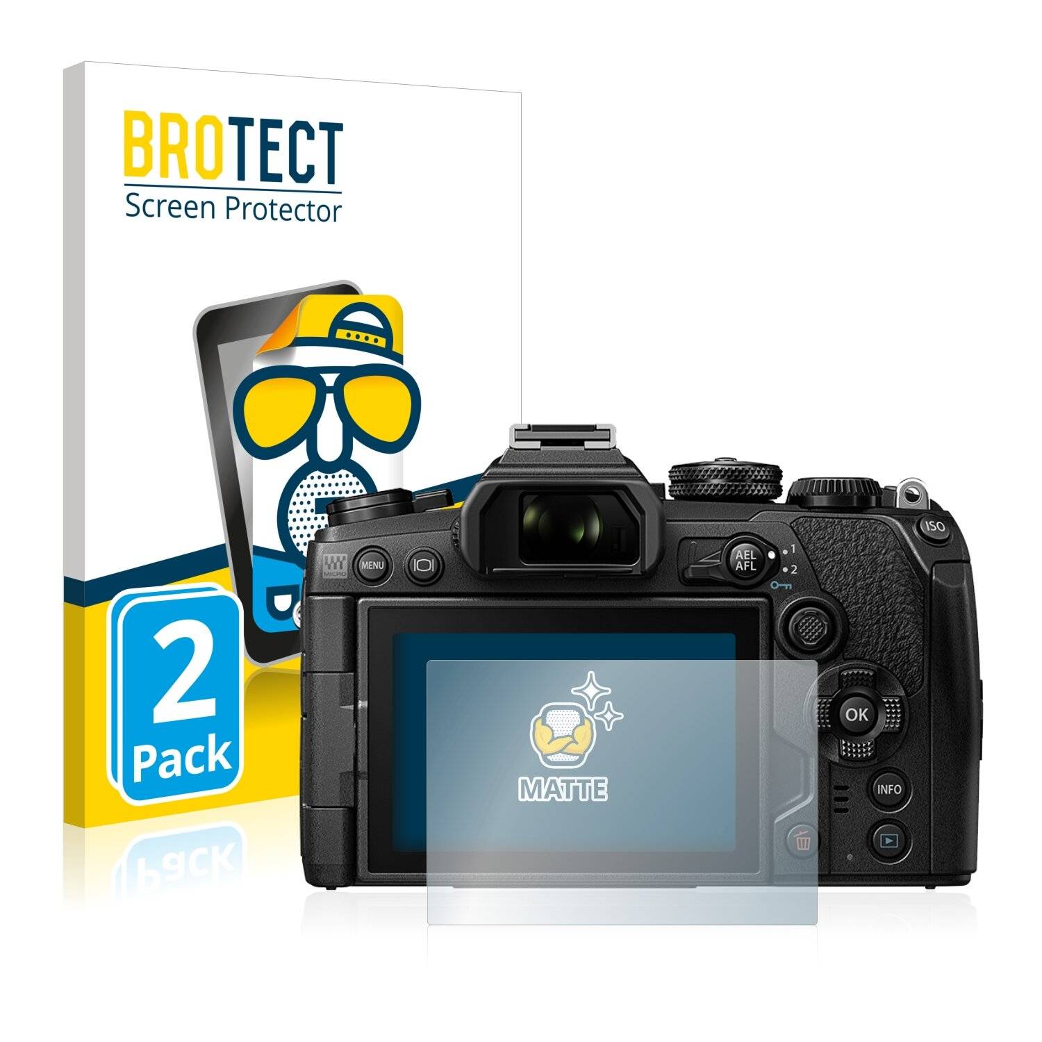 2x BROTECT Matte Displayschutzfolie für Olympus OM-D E-M1 Mark III - Entspiegelt,