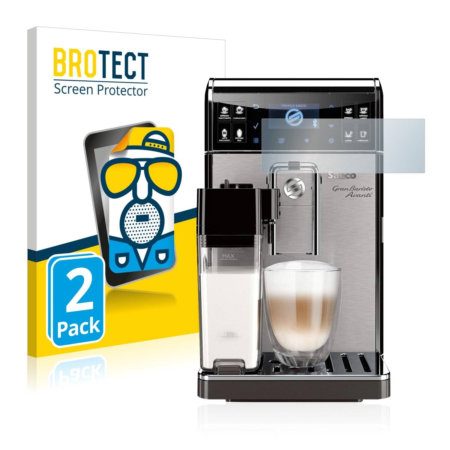 2x BROTECT Matte Displayschutzfolie für Philips Saeco GranBaristo Avanti HD8967/01 -