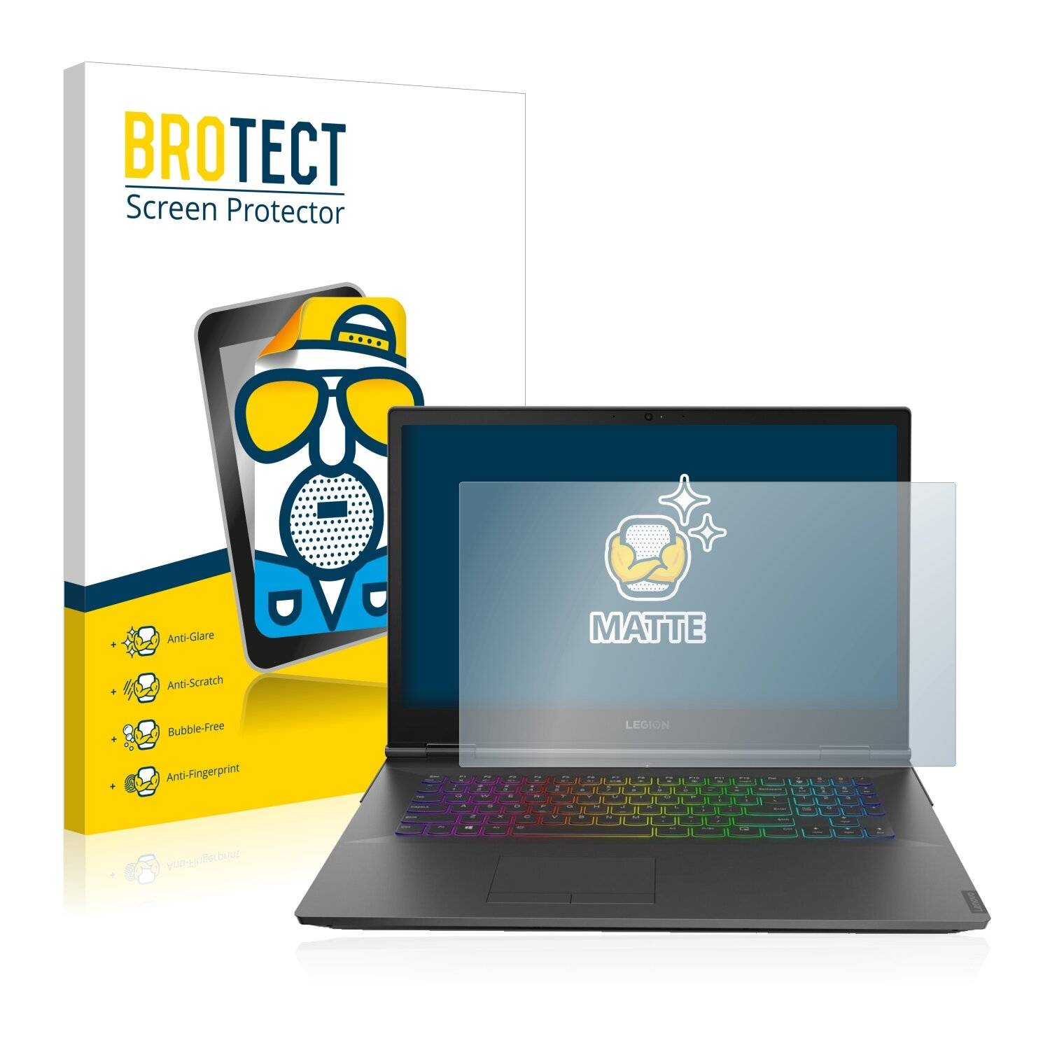 BROTECT Matte Displayschutzfolie für Lenovo Legion Y740 17 - Entspiegelt,