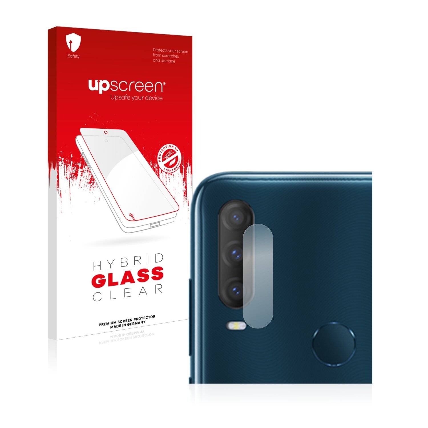 upscreen Hybrid Glass Clear Premium Schutzglas Folie für Alcatel 1S 2020 (NUR