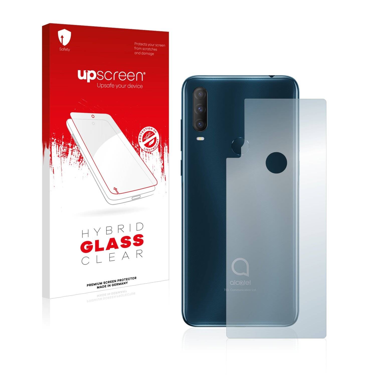 upscreen Hybrid Glass Clear Premium Schutzglas Folie für Alcatel 1S 2020