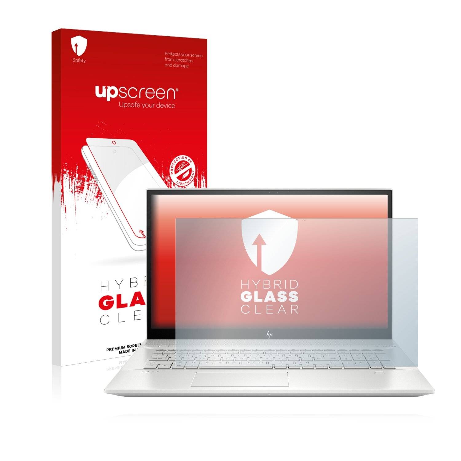 upscreen Hybrid Glass Clear Premium Schutzglas Folie für HP Envy