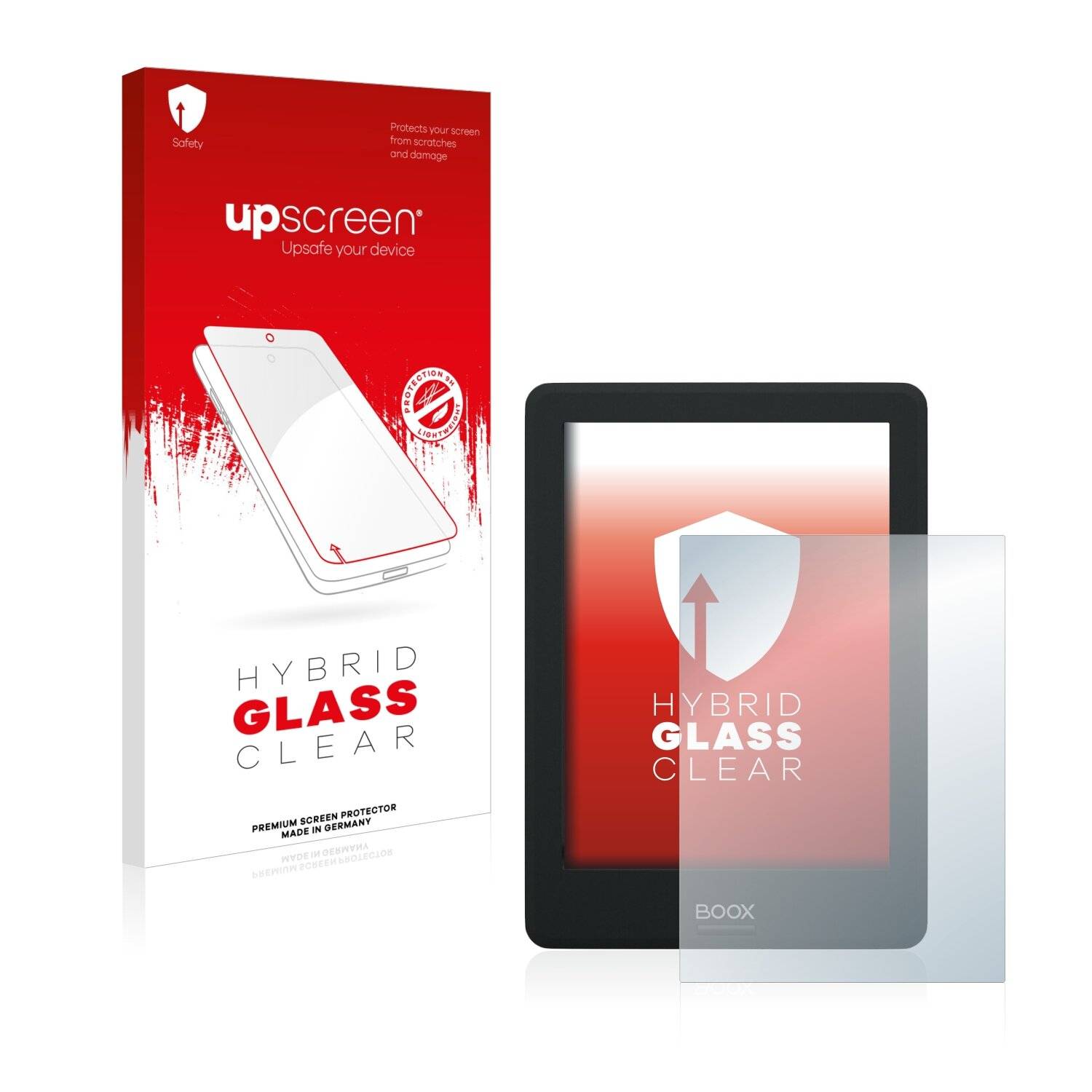 upscreen Hybrid Glass Clear Premium Schutzglas Folie für Onyx Boox