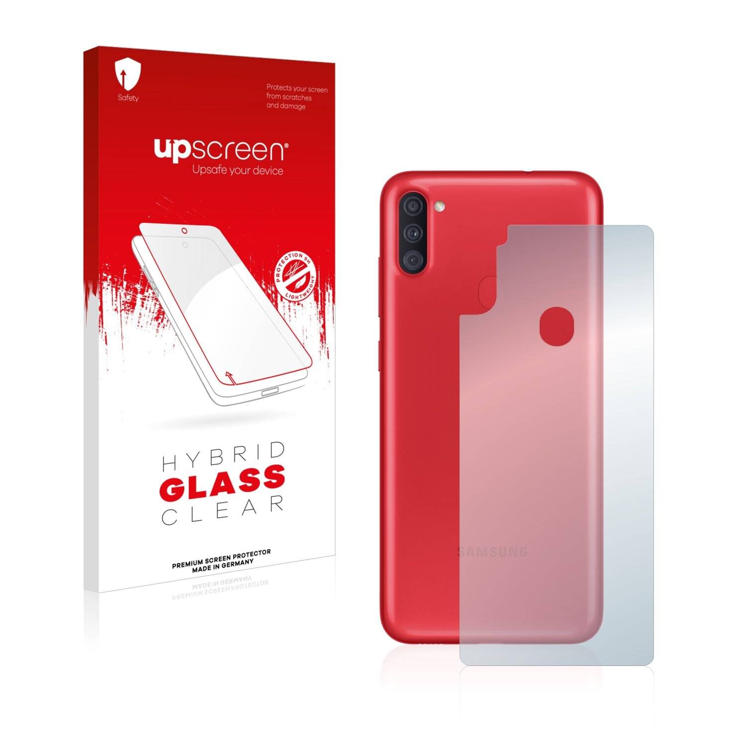 upscreen Hybrid Glass Clear Premium Schutzglas Folie für Samsung Galaxy A11