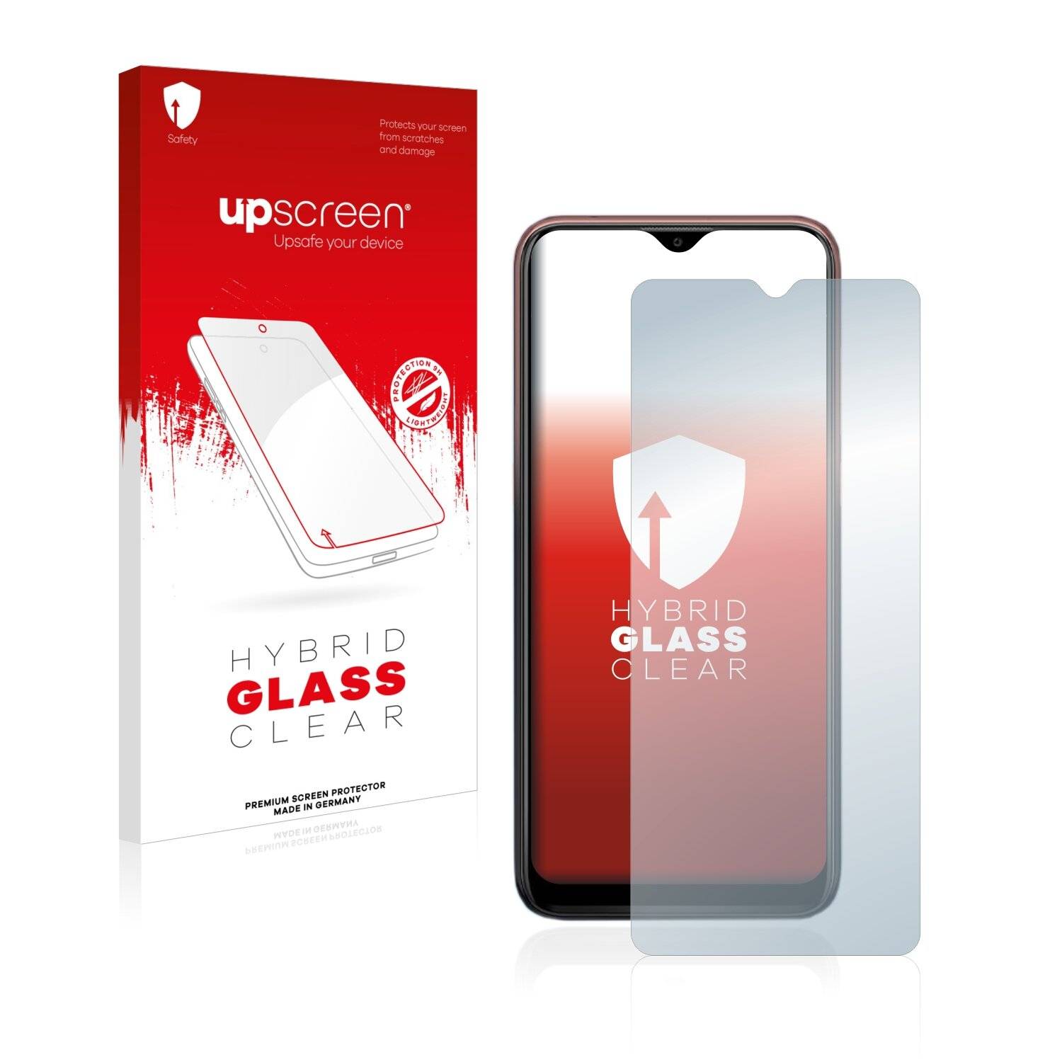 upscreen Hybrid Glass Clear Premium Schutzglas Folie für Wiko View 4