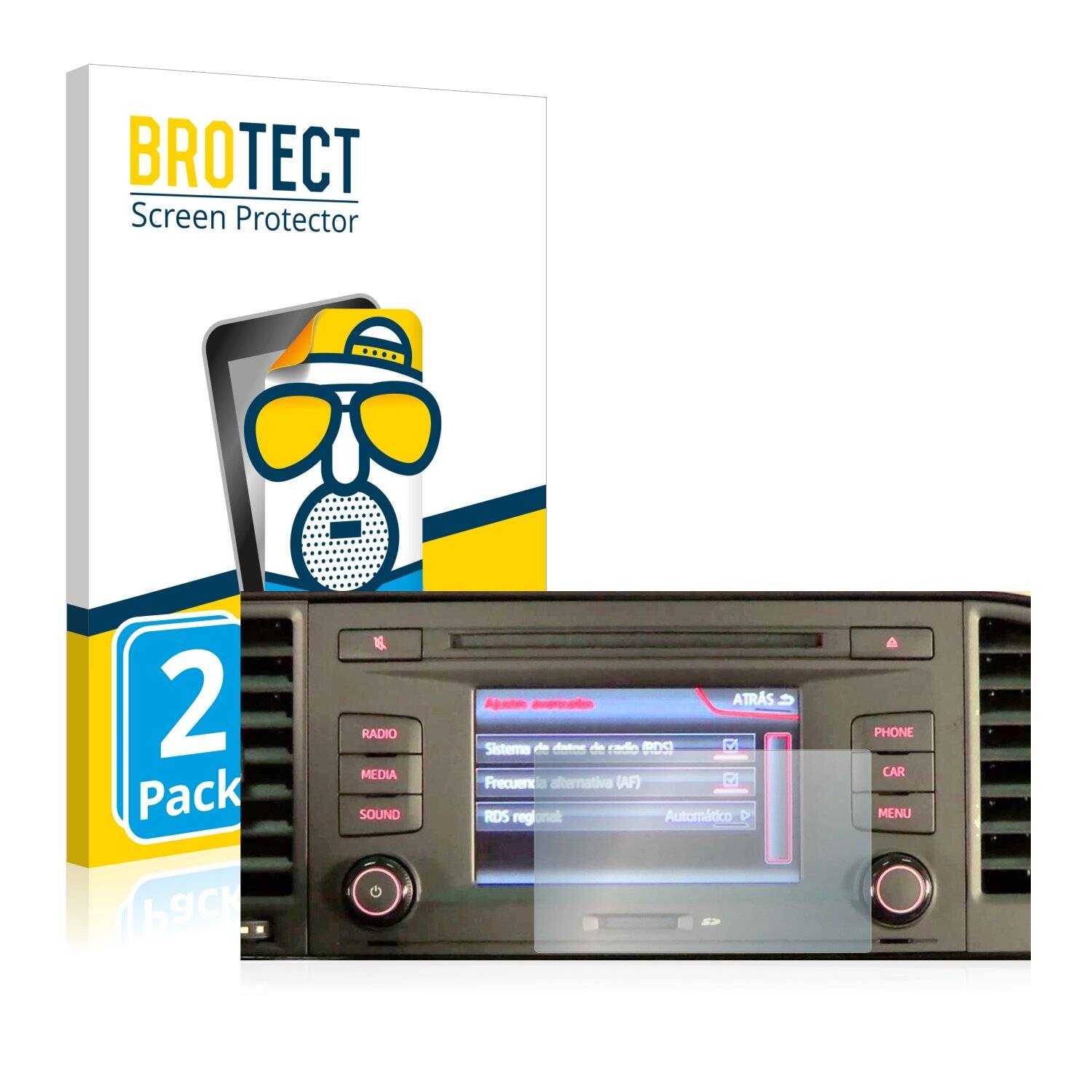 2x BROTECT Matte Displayschutzfolie für Seat Arona 2017-2020 Media System Touch 5 -