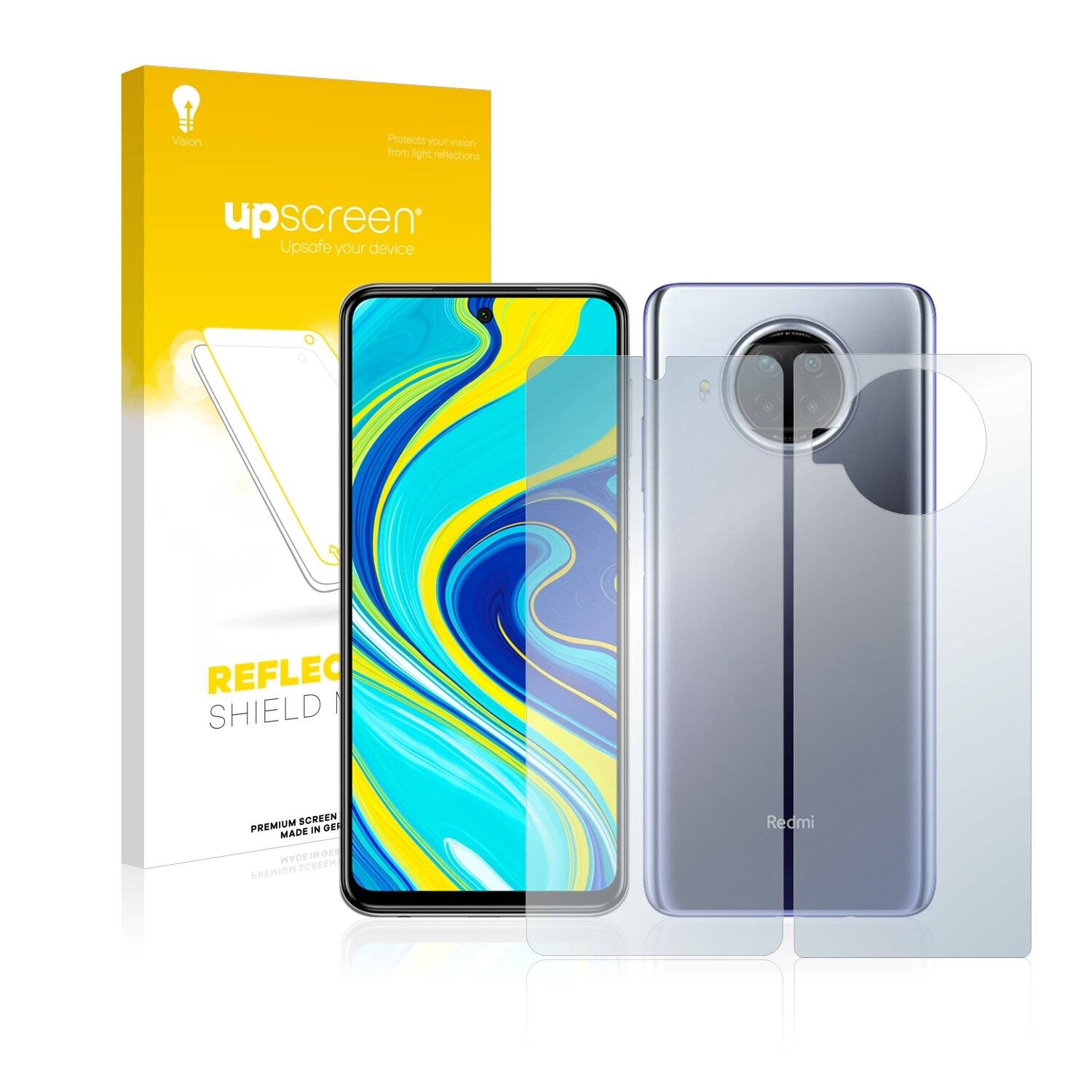 upscreen Reflection Shield Matte Premium Displayschutzfolie für Xiaomi Redmi Note 9 Pro 5G