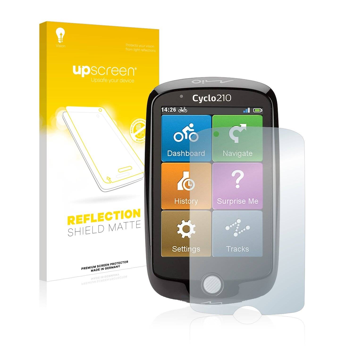 upscreen Reflection Shield Matte Premium Displayschutzfolie für Mio Cyclo